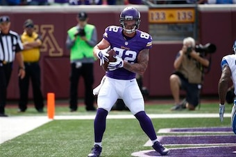 Will Kyle Rudolph find the end zone this Sunday? How many times?