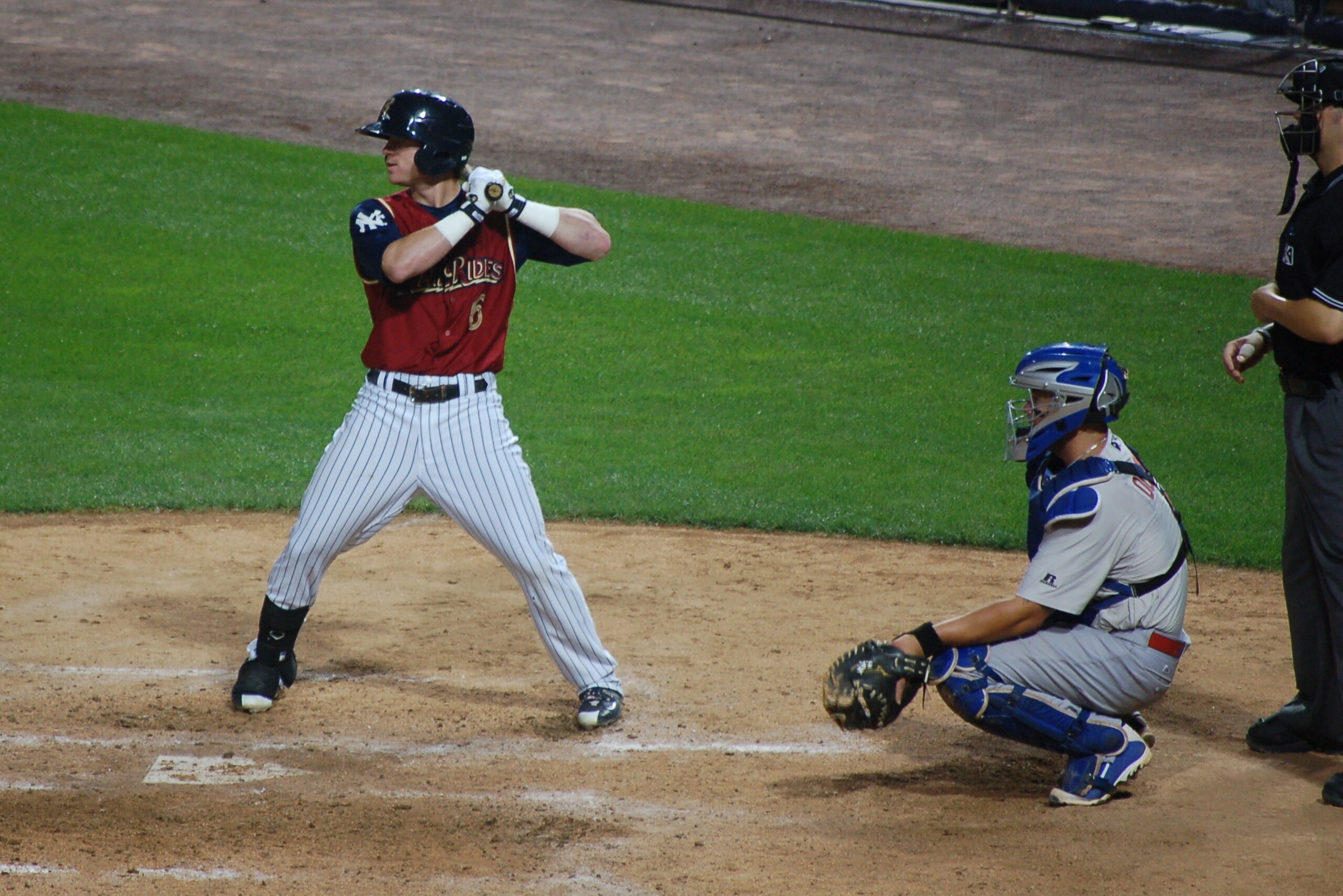 Ben Gamel awaits a pitch during a RailRiders game this season.