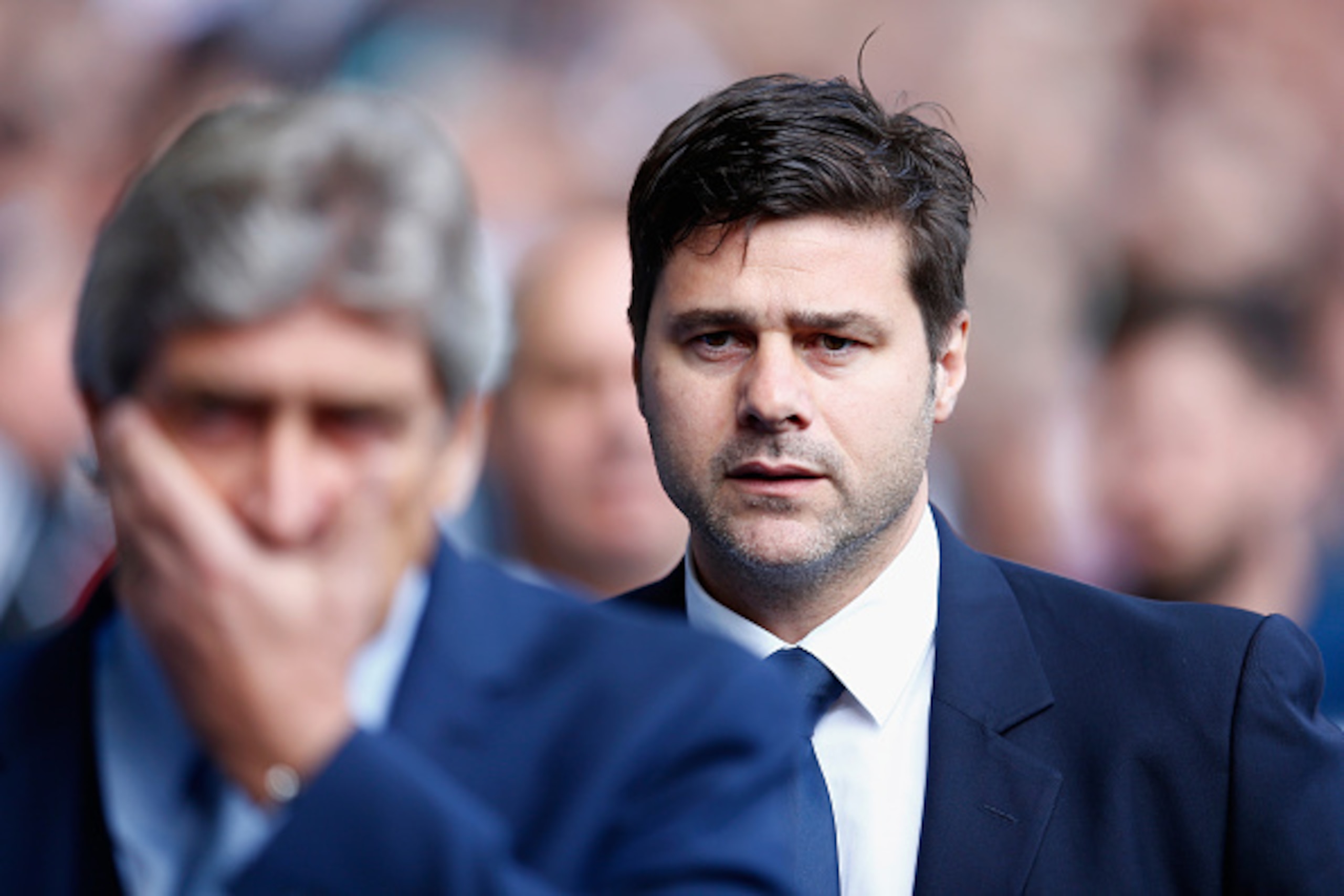 LONDON, ENGLAND - SEPTEMBER 26:  Mauricio Pochettino Manager of Tottenham Hotspur looks on prior to the Barclays Premier League match between Tottenham Hotspur and Manchester City at White Hart Lane on September 26, 2015 in London, United Kingdom.  (Photo