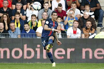 NANTES, FRANCE - SEPTEMBER 26: Angel Di Maria of PSG in action during the French Ligue 1 match between FC Nantes and Paris Saint-Germain (PSG) at Stade de la Beaujoire on September 26, 2015 in Nantes, France. (Photo by Jean Catuffe/Getty Images)