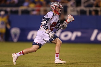 BOCA RATON, FL - JUNE 20: Kevin Buchanan #27 of the Boston Cannons plays during the game against the Florida Launch at FAU Stadium on June 20, 2015 in Boca Raton, Florida.  (Photo by Rob Foldy/Getty Images)