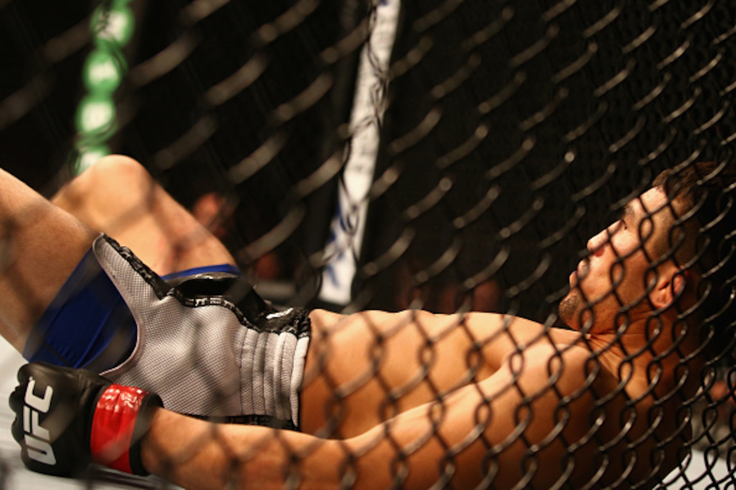 SYDNEY, AUSTRALIA - NOVEMBER 08: Jumabieke Tuerxun is knocked out by Marcus Brimage in their bantamweight fight during the UFC Fight Night 55 event at Allphones Arena on November 8, 2014 in Sydney, Australia. (Photo by Mark Kolbe/Getty Images) SYDNEY, AUSTRALIA - NOVEMBER 08: Jumabieke Tuerxun is knocked out by Marcus Brimage in their bantamweight fight during the UFC Fight Night 55 event at Allphones Arena on November 8, 2014 in Sydney, Australia. (Photo by Mark Kolbe/Getty Images)