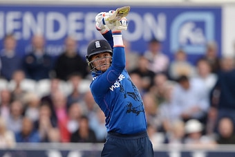 LEEDS, ENGLAND - SEPTEMBER 11: Jason Roy of England bats during the 4th Royal London One-Day International match between England and Australia at Headingley on September 11, 2015 in Leeds, United Kingdom.