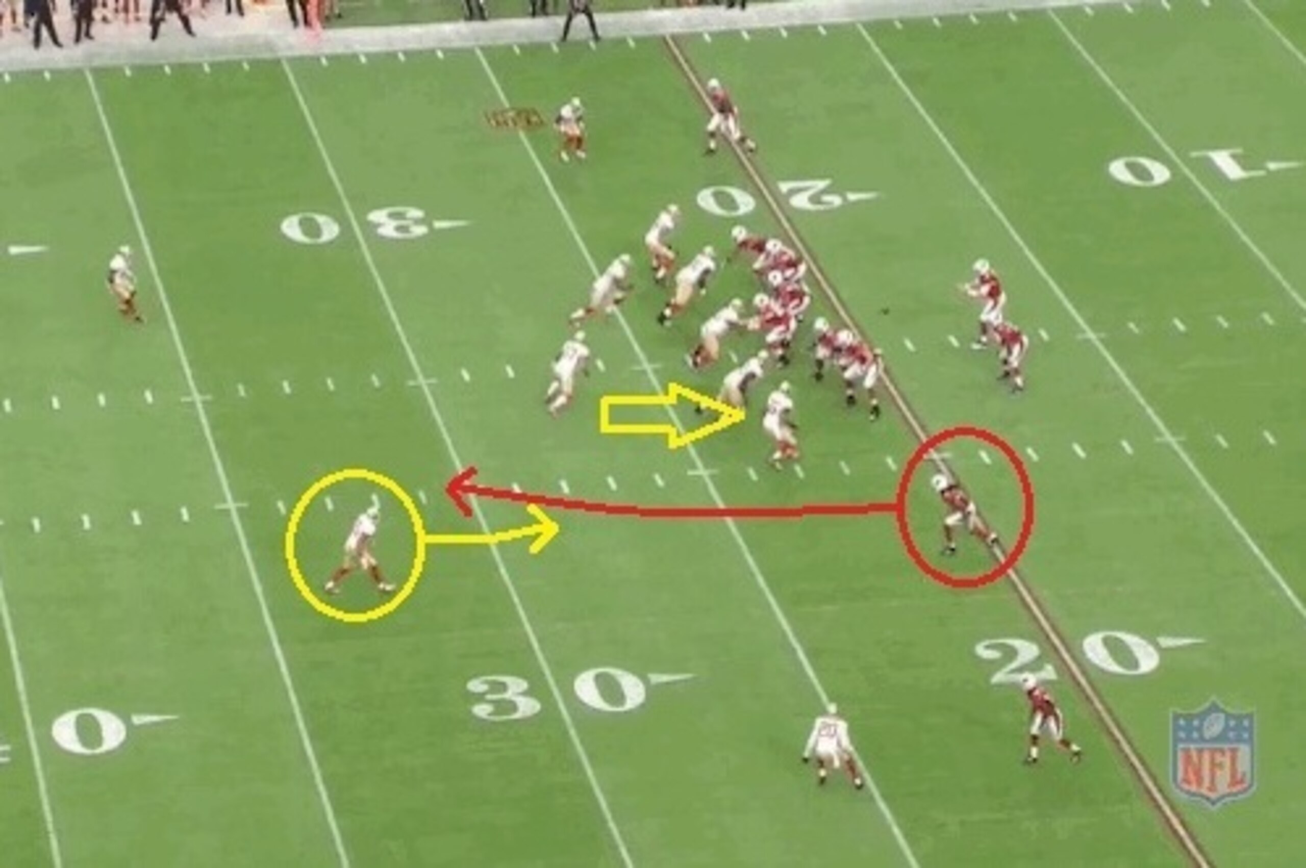 The Arizona Cardinals will exploit the 49ers' zone coverage with wideout Larry Fitzgerald finding a seam in the defense.