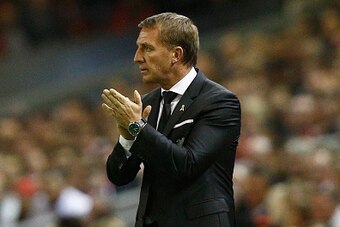 LIVERPOOL, ENGLAND - OCTOBER 01:  Brendan Rodgers manager of Liverpool looks on from the touchline during the UEFA Europa League group B match between Liverpool FC and FC Sion at Anfield on October 1, 2015 in Liverpool, United Kingdom.  (Photo by Dean Mou