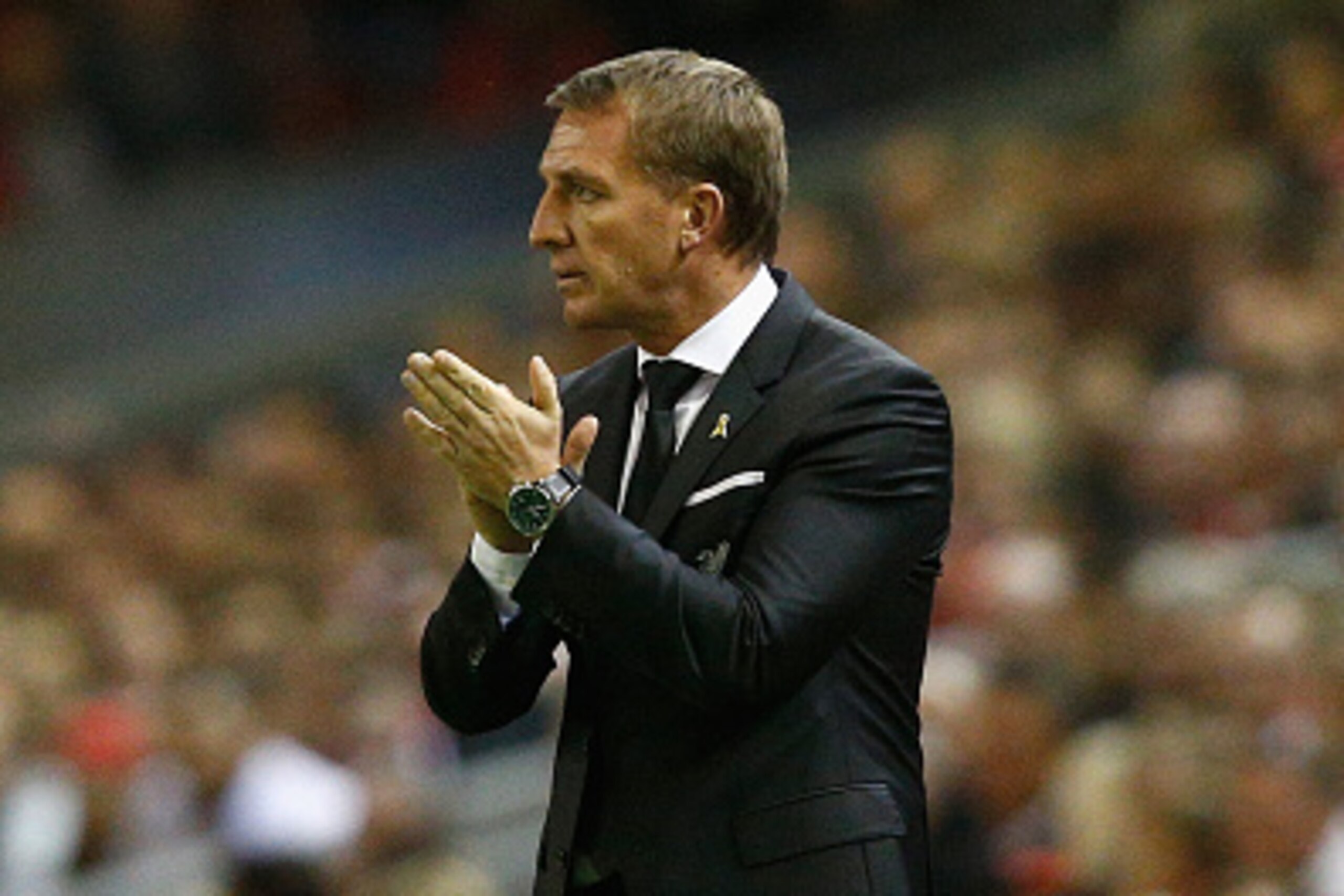 LIVERPOOL, ENGLAND - OCTOBER 01:  Brendan Rodgers manager of Liverpool looks on from the touchline during the UEFA Europa League group B match between Liverpool FC and FC Sion at Anfield on October 1, 2015 in Liverpool, United Kingdom.  (Photo by Dean Mou