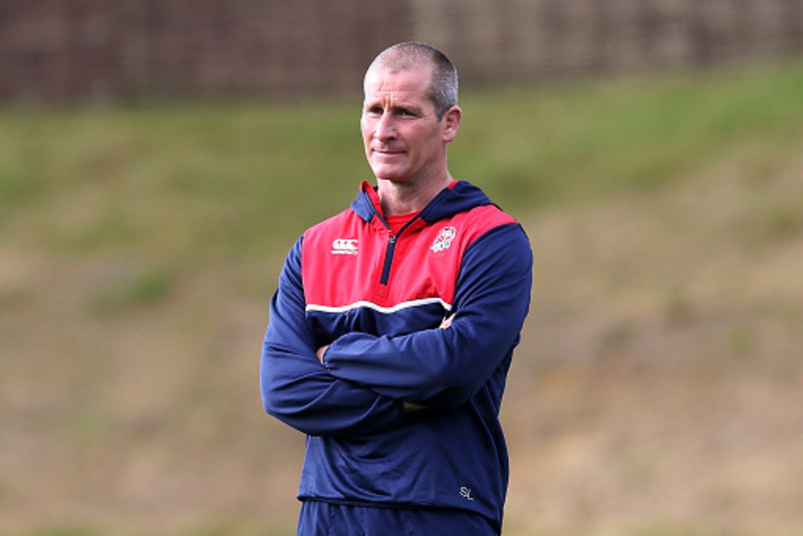 BAGSHOT, ENGLAND - OCTOBER 01:  Stuart Lancaster, the England head coach looks on during the England training session at Pennyhill Park on October 1, 2015 in Bagshot, England.  (Photo by David Rogers/Getty Images)