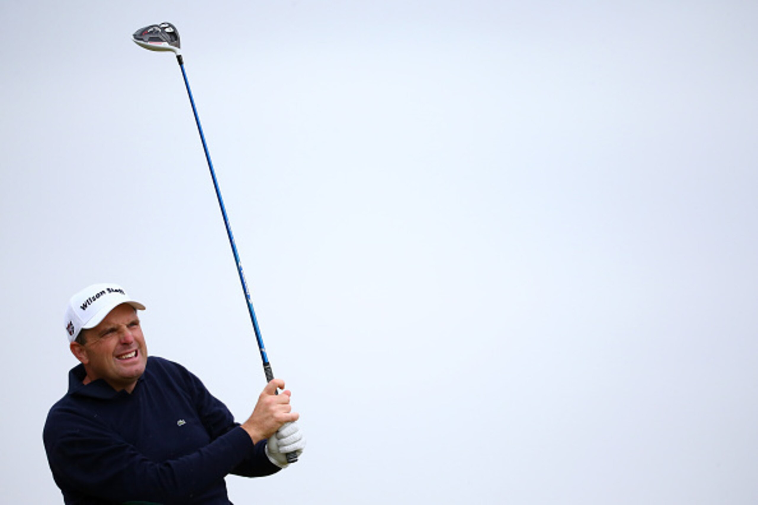 ST ANDREWS, SCOTLAND - JULY 20:  Anthony Wall of England tees of on the 15th hole during the final round of the 144th Open Championship at The Old Course on July 20, 2015 in St Andrews, Scotland.  (Photo by Matthew Lewis/Getty Images)