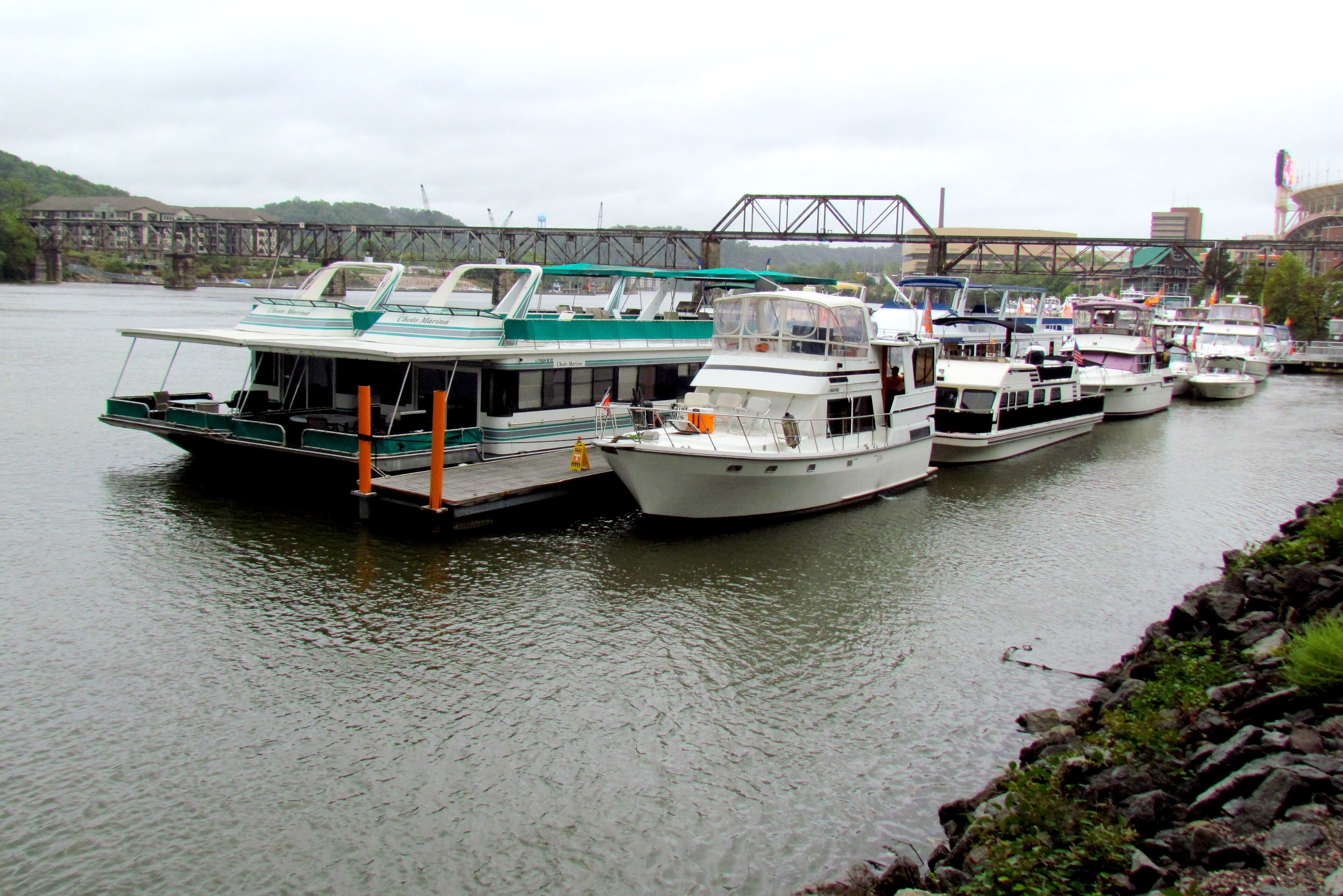 Even on a rainy Saturday such as Oct. 3 when the Vols hosted Arkansas, there are still several boats assembled in Vol Navy. Even on a rainy Saturday such as Oct. 3 when the Vols hosted Arkansas, there are still several boats assembled in Vol Navy.