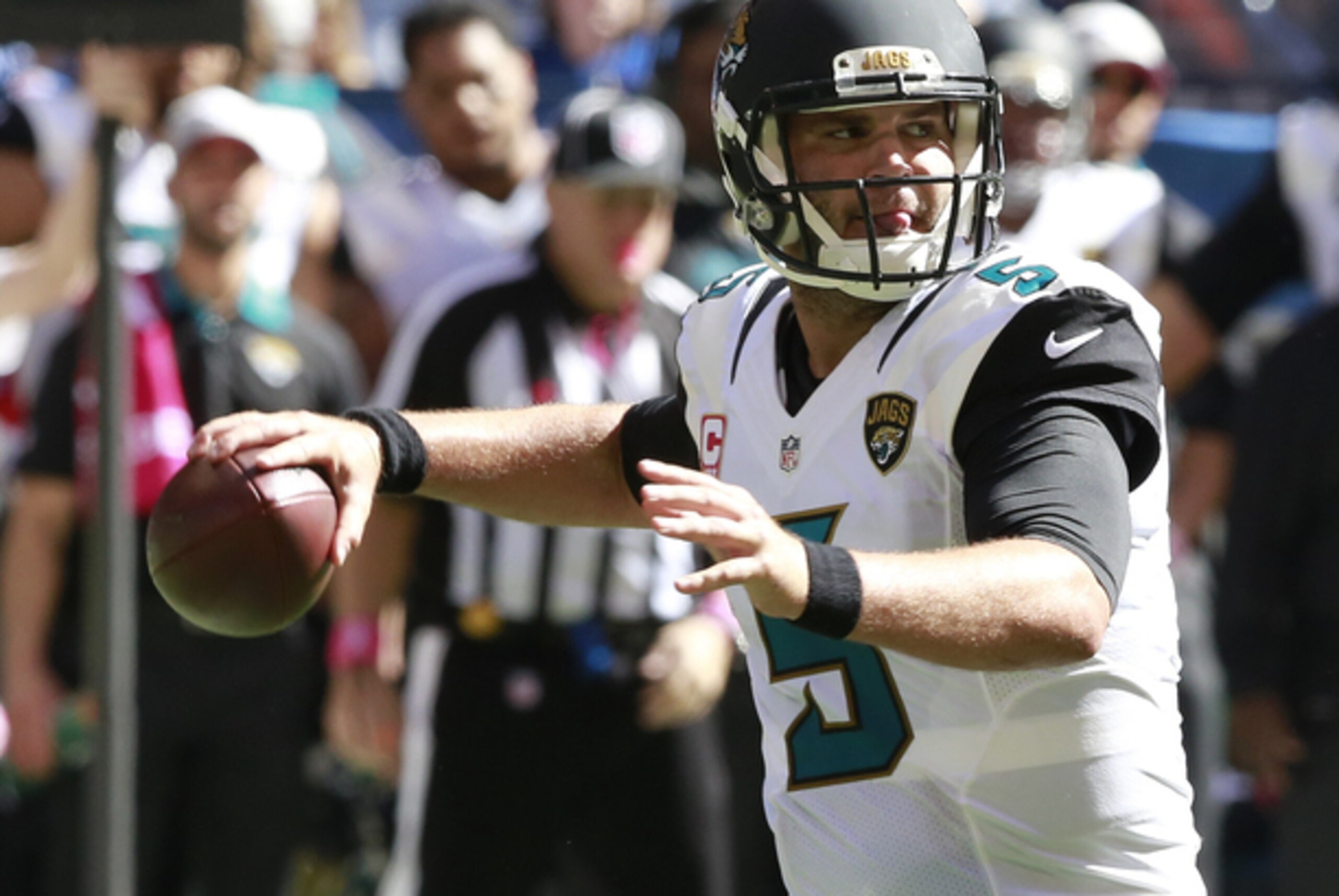 Blake Bortles is improving, but he should never have to throw 50 times in a game.