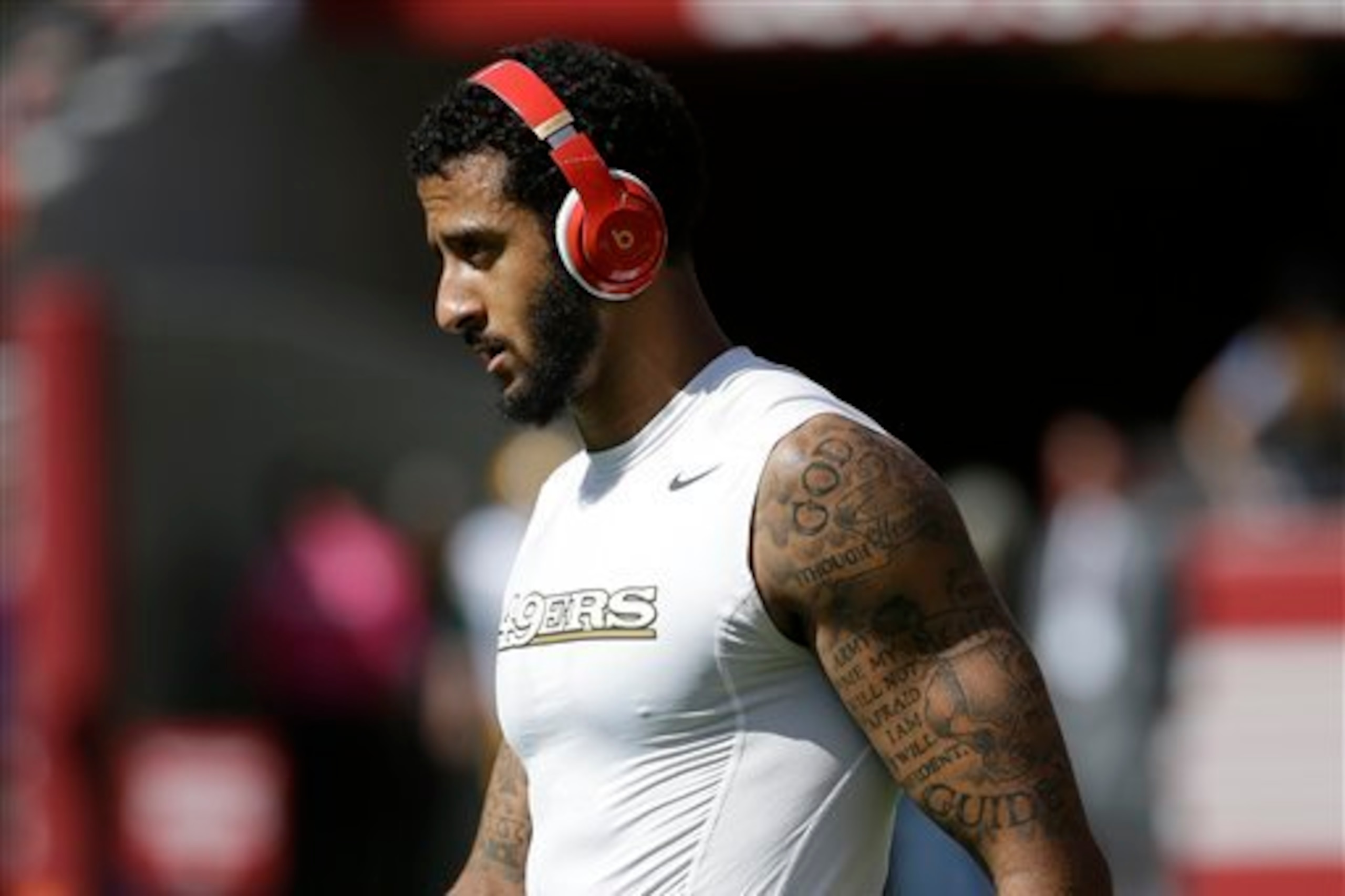 Quarterback Colin Kaepernick appears unable to return to the form which made him famous in 2012.