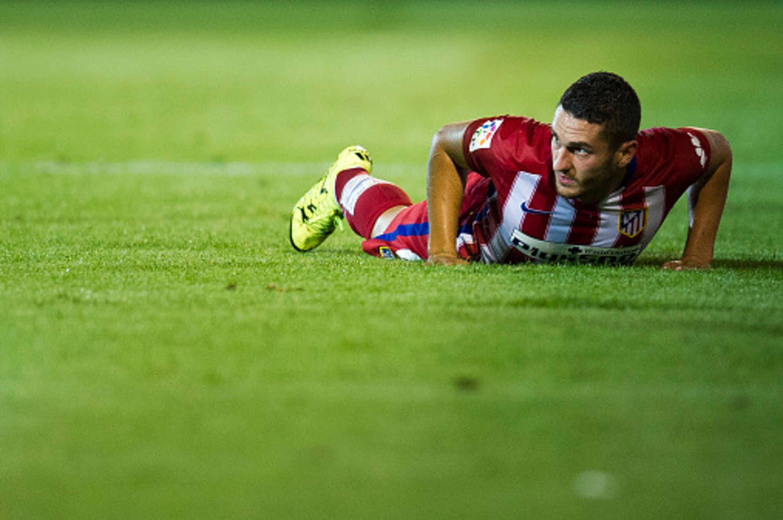 EIBAR, SPAIN - SEPTEMBER 19: Jorge Resurreccion 'Koke' of Atletico de Madrid reacts during the La Liga match between SD Eibar andÊAtletico de MadridÊat Ipurua Municipal Stadium on September 19, 2015 in Eibar, Spain.  (Photo by Juan Manuel Serrano Arce/Get
