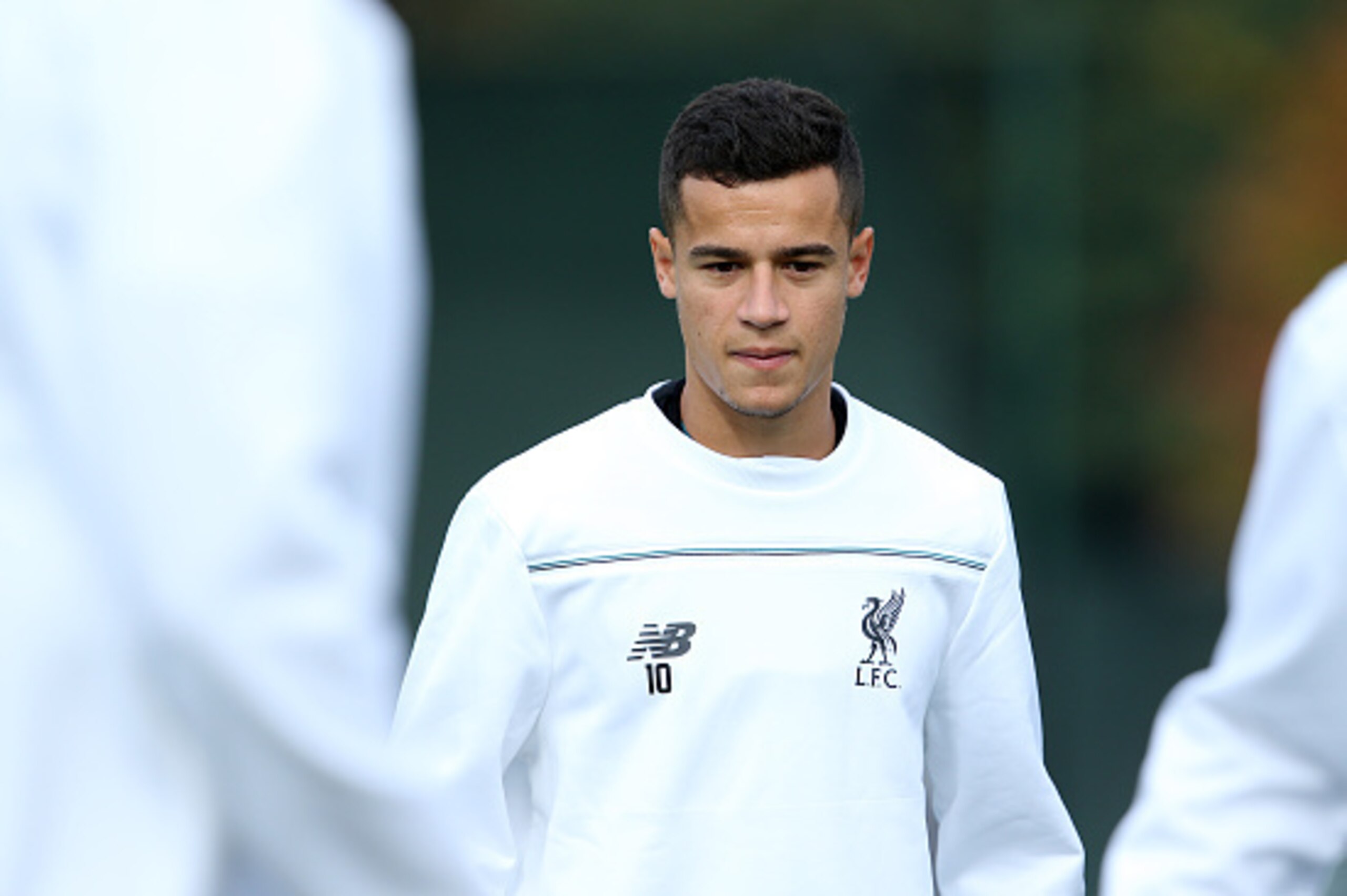 LIVERPOOL, ENGLAND - SEPTEMBER 30:  Philippe Coutinho looks on during a Liverpool FC training session at Melwood Training Ground on September 30, 2015 in Liverpool, England.  (Photo by Jan Kruger/Getty Images)