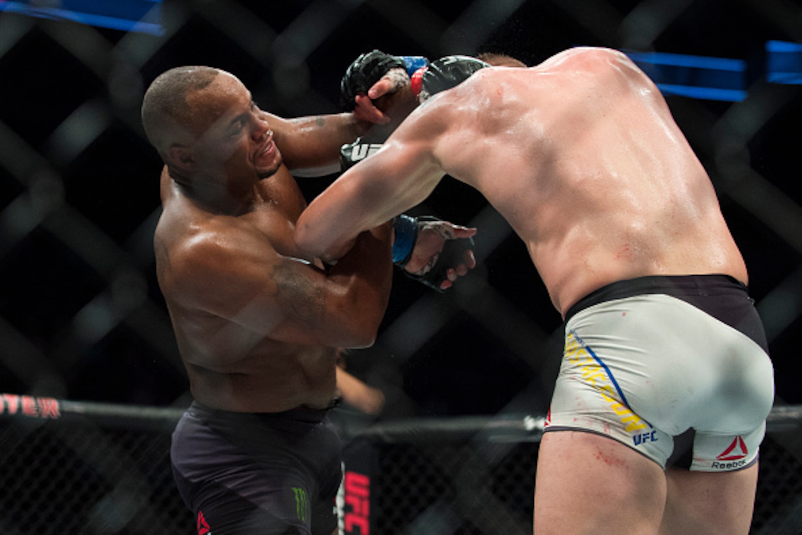 HOUSTON, TX - OCTOBER 3:  Daniel Cormier throws a punch against Alexander Gustafsson during UFC 192 at the Toyota Center on October 3, 2015 in Houston, Texas. (Photo by Cooper Neill/Zuffa LLC/Zuffa LLC via Getty Images)