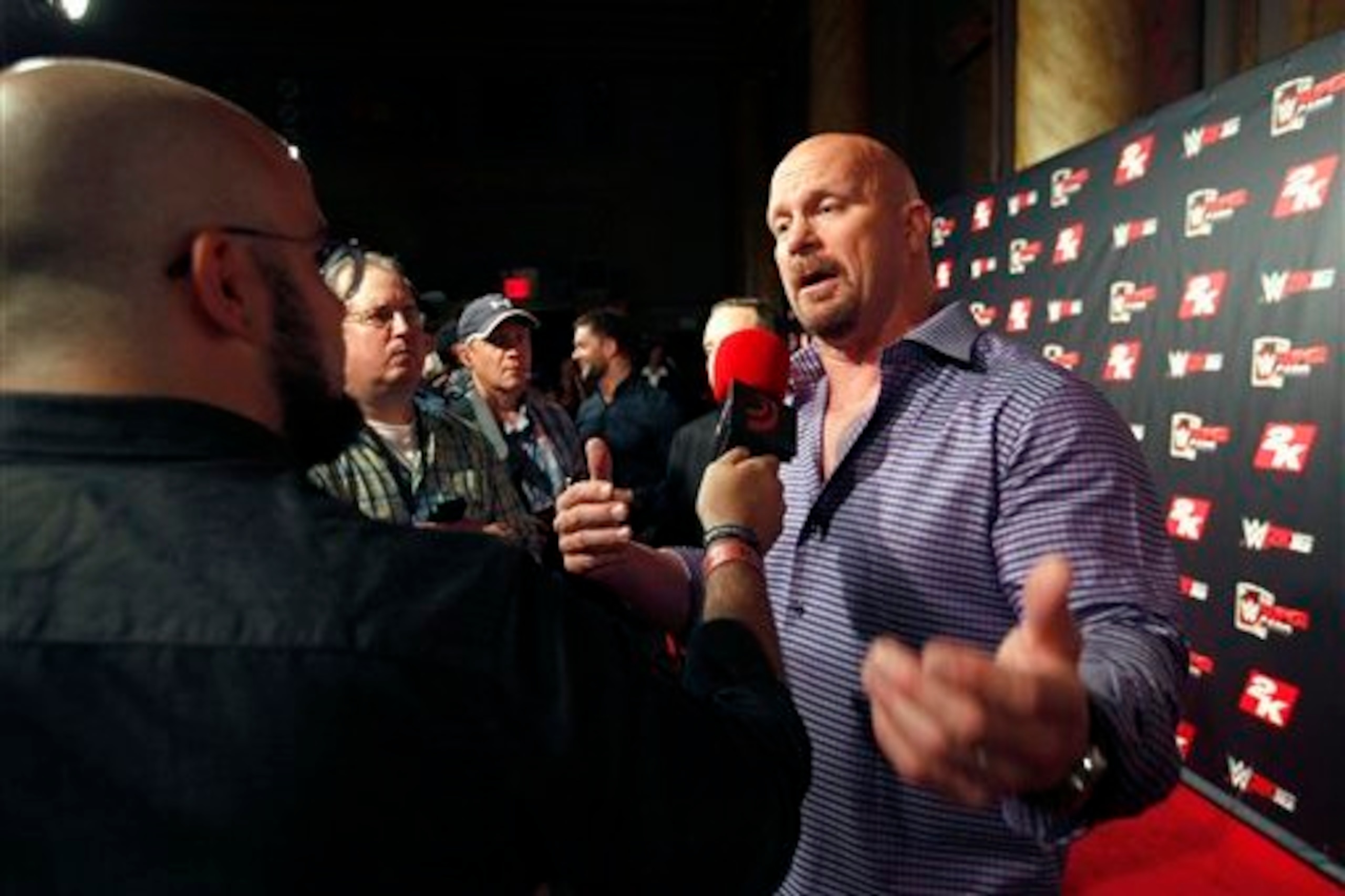 Steve Austin at a 2K promotional event.