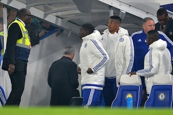 Chelsea's Portuguese manager Jose Mourinho walks down the tunnel at the final whistle in the English Premier League football match between Chelsea and Southampton at Stamford Bridge in London on October 3, 2015. Southampton won the game 3-1. AFP PHOTO / G