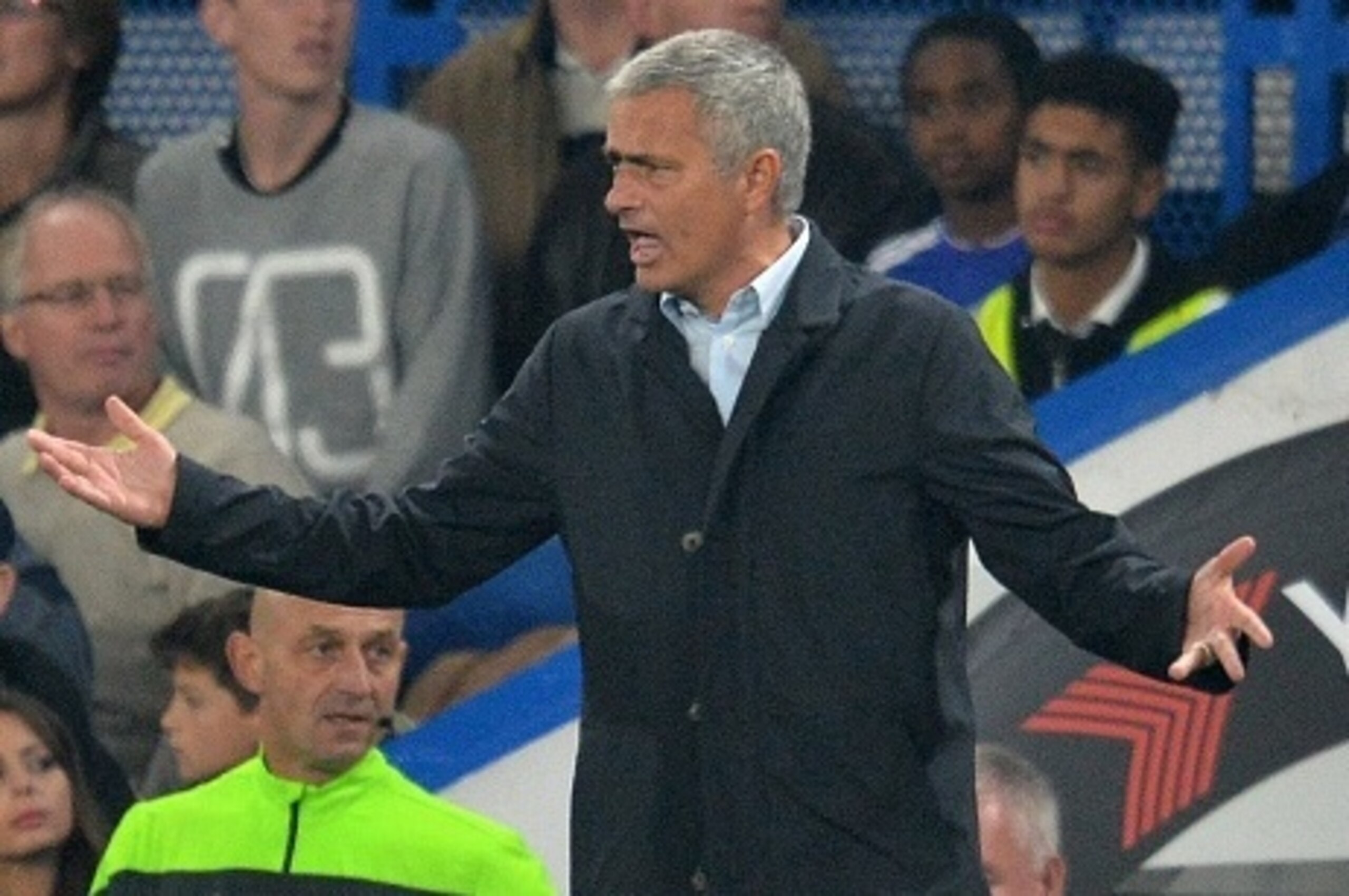 Chelsea's Portuguese manager Jose Mourinho gestures during the English Premier League football match between Chelsea and Southampton at Stamford Bridge in London on October 3, 2015. AFP PHOTO / GLYN KIRK
RESTRICTED TO EDITORIAL USE. No use with unauthori Chelsea's Portuguese manager Jose Mourinho gestures during the English Premier League football match between Chelsea and Southampton at Stamford Bridge in London on October 3, 2015. AFP PHOTO / GLYN KIRK
RESTRICTED TO EDITORIAL USE. No use with unauthori