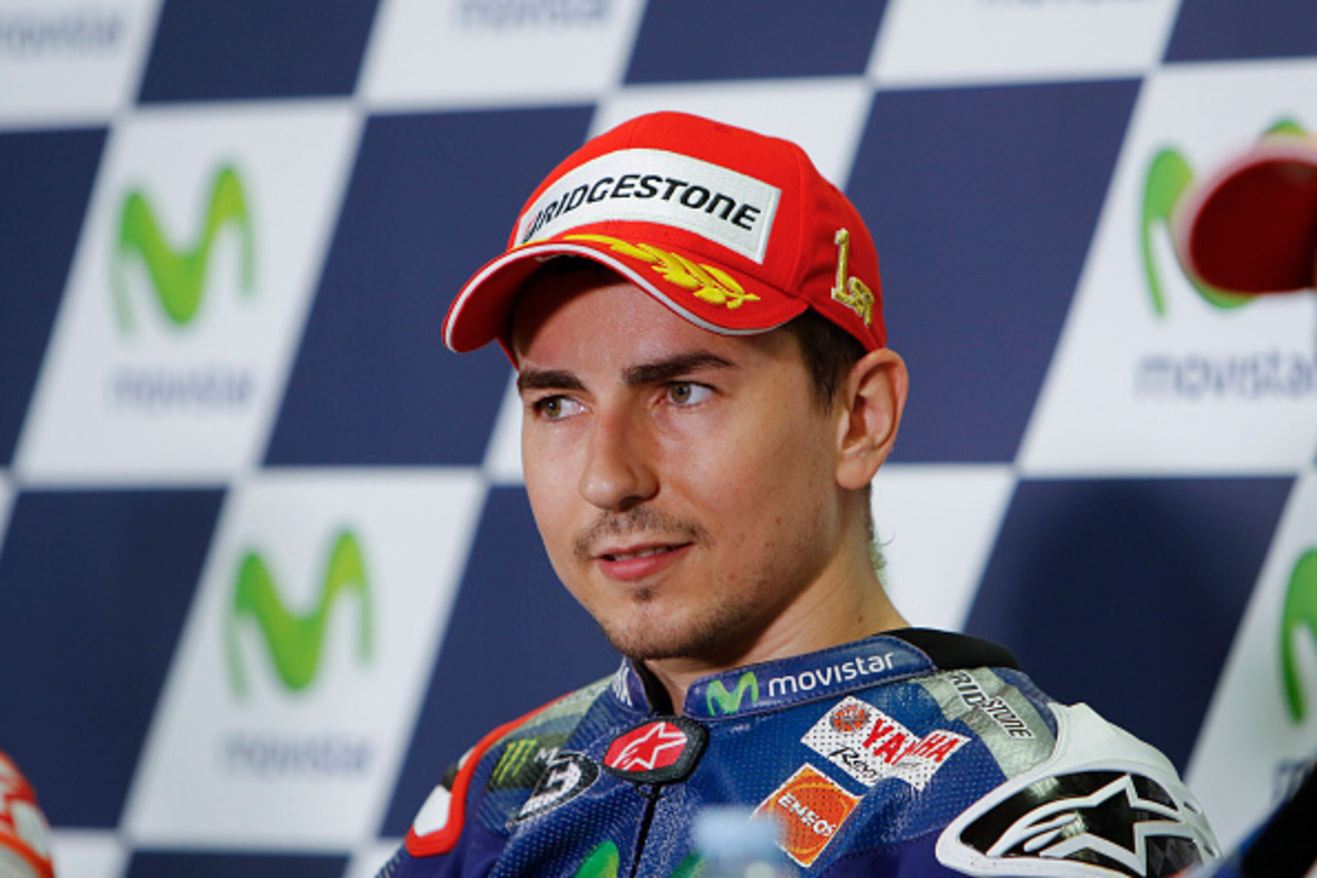 ALCANIZ, SPAIN - SEPTEMBER 27:  Jorge Lorenzo of Team Movistar Yahama at Motorland Aragon Circuit on September 27, 2015 in Alcaniz, Spain.  (Photo by Linden Adams Photography/Getty Images)