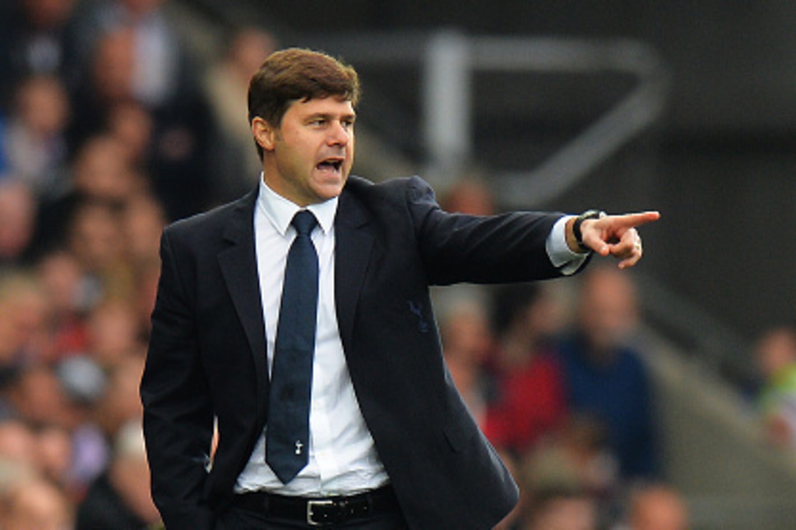 SWANSEA, WALES - OCTOBER 04:  Mauricio Pochettino manager of Tottenham Hotspur on the touchline during the Barclays Premier League match between Swansea City and Tottenham Hotspur at Liberty Stadium on October 4, 2015 in Swansea, Wales.  (Photo by Tony Ma