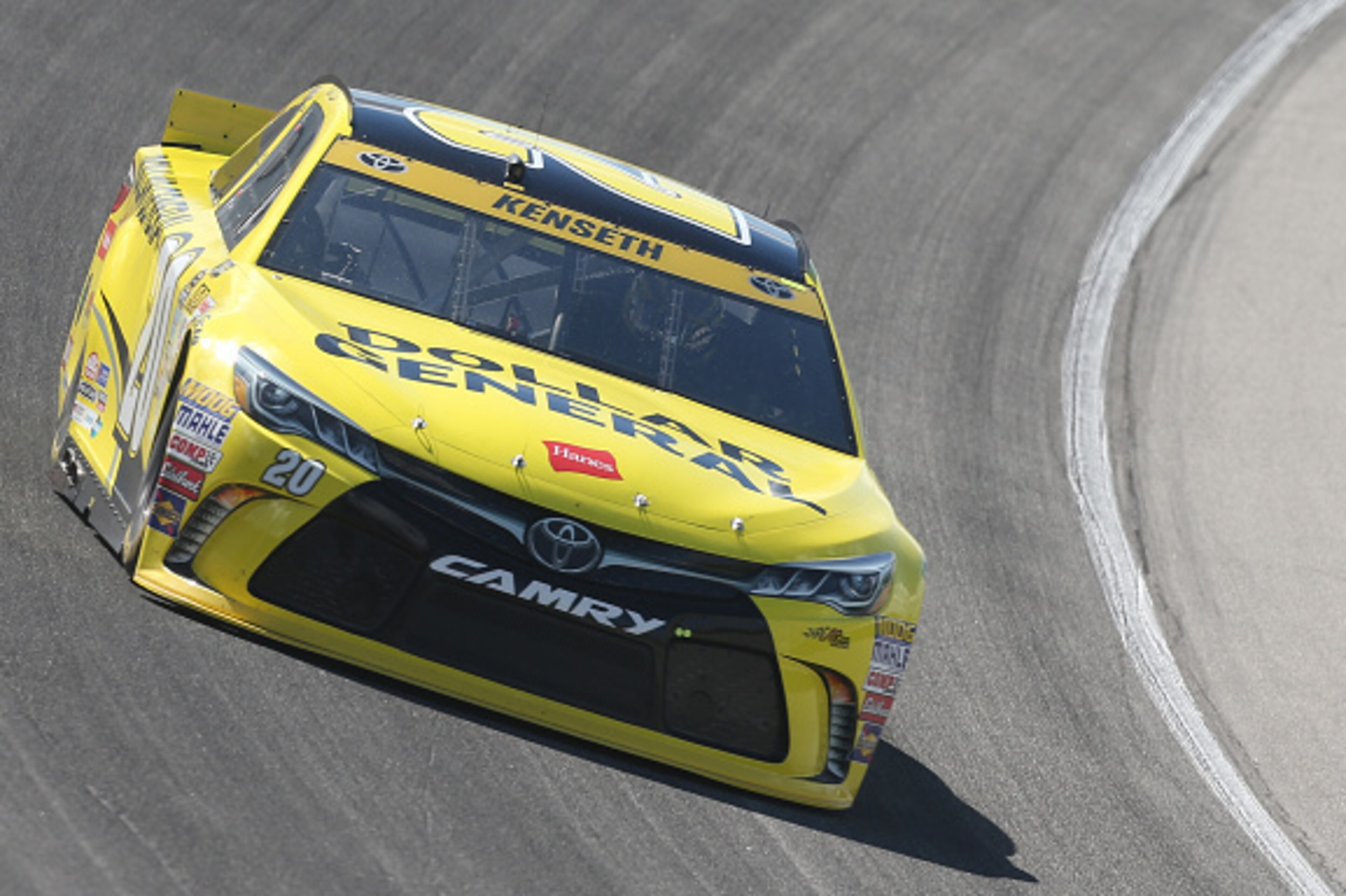 JOLIET, IL - SEPTEMBER 19:  Matt Kenseth, driver of the #20 Dollar General Toyota, practices for the NASCAR Sprint Cup Series MyAFibRisk.com 400 at Chicagoland Speedway on September 19, 2015 in Joliet, Illinois.  (Photo by Matt Sullivan/Getty Images)