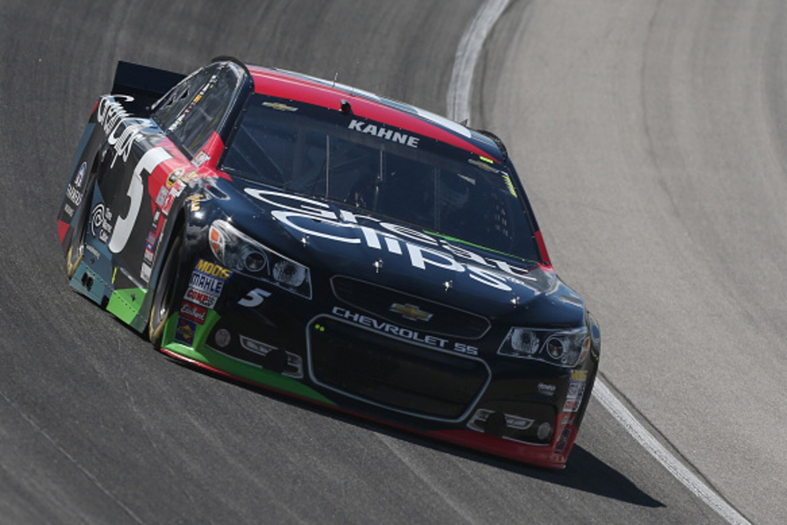 JOLIET, IL - SEPTEMBER 19:  Kasey Kahne, driver of the #5 Great Clips Chevrolet, practices for the NASCAR Sprint Cup Series MyAFibRisk.com 400 at Chicagoland Speedway on September 19, 2015 in Joliet, Illinois.  (Photo by Matt Sullivan/Getty Images)