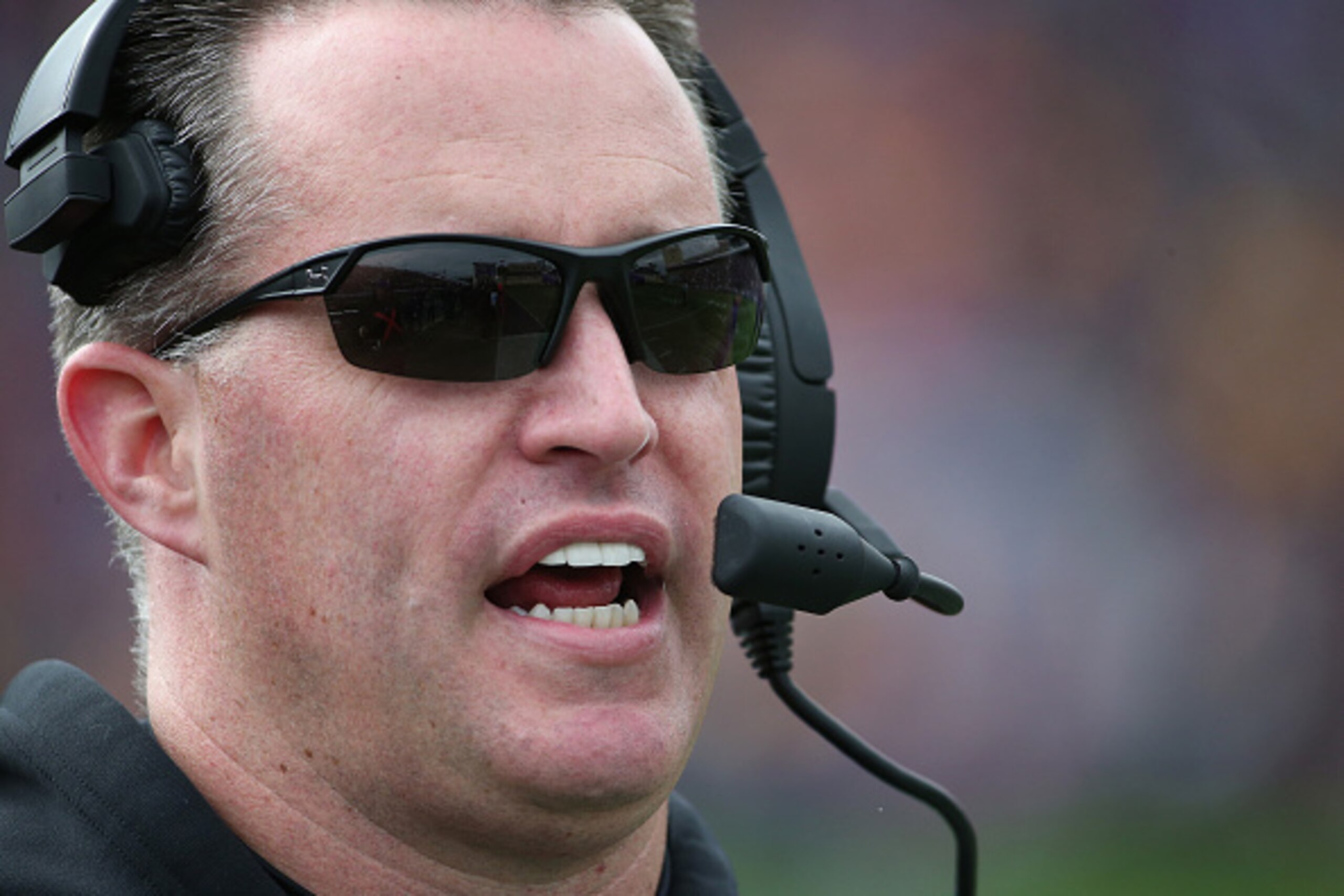 EVANSTON, IL - OCTOBER 03:  Head coach Pat Fitzgerald of the Northwestern Wildcats watches as his team takes on the Minnesota Golden Gophers at Ryan Field on October 3, 2015 in Evanston, Illinois. Northwestern defeated Minneota 27-0.  (Photo by Jonathan D