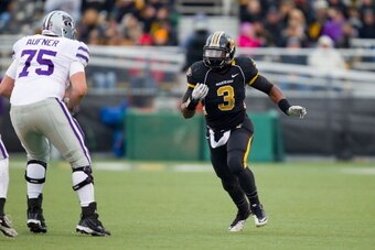 COLUMBIA, MO. - NOVEMBER 13: Jacquies Smith #3 of the Missouri Tigers in action against the Kansas State Wildcats at Faurot Field/Memorial Stadium on November 13, 2010 in Columbia, Missouri.  (Photo by Dilip Vishwanat/Getty Images)