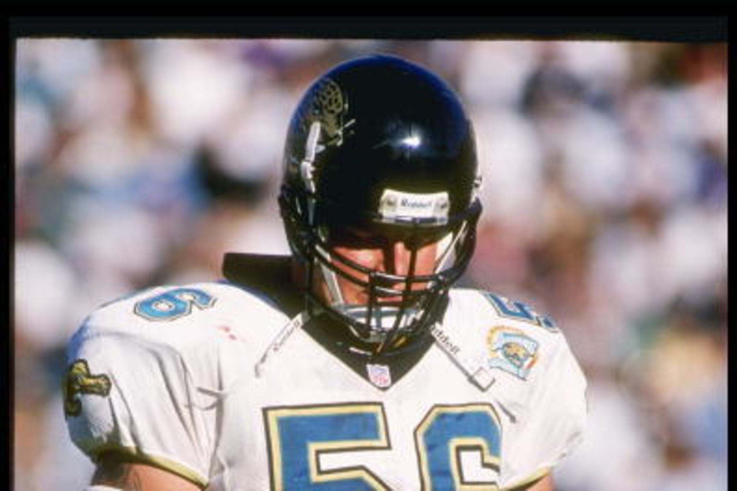 12 Nov 1995: Defensive end Jeff Lageman of the Jacksonville Jaguars stands on the field during a game against the Seattle Seahawks at Jacksonville Stadium in Jacksonville, Florida. The Seahawks won the game 47-30. 12 Nov 1995: Defensive end Jeff Lageman of the Jacksonville Jaguars stands on the field during a game against the Seattle Seahawks at Jacksonville Stadium in Jacksonville, Florida. The Seahawks won the game 47-30.