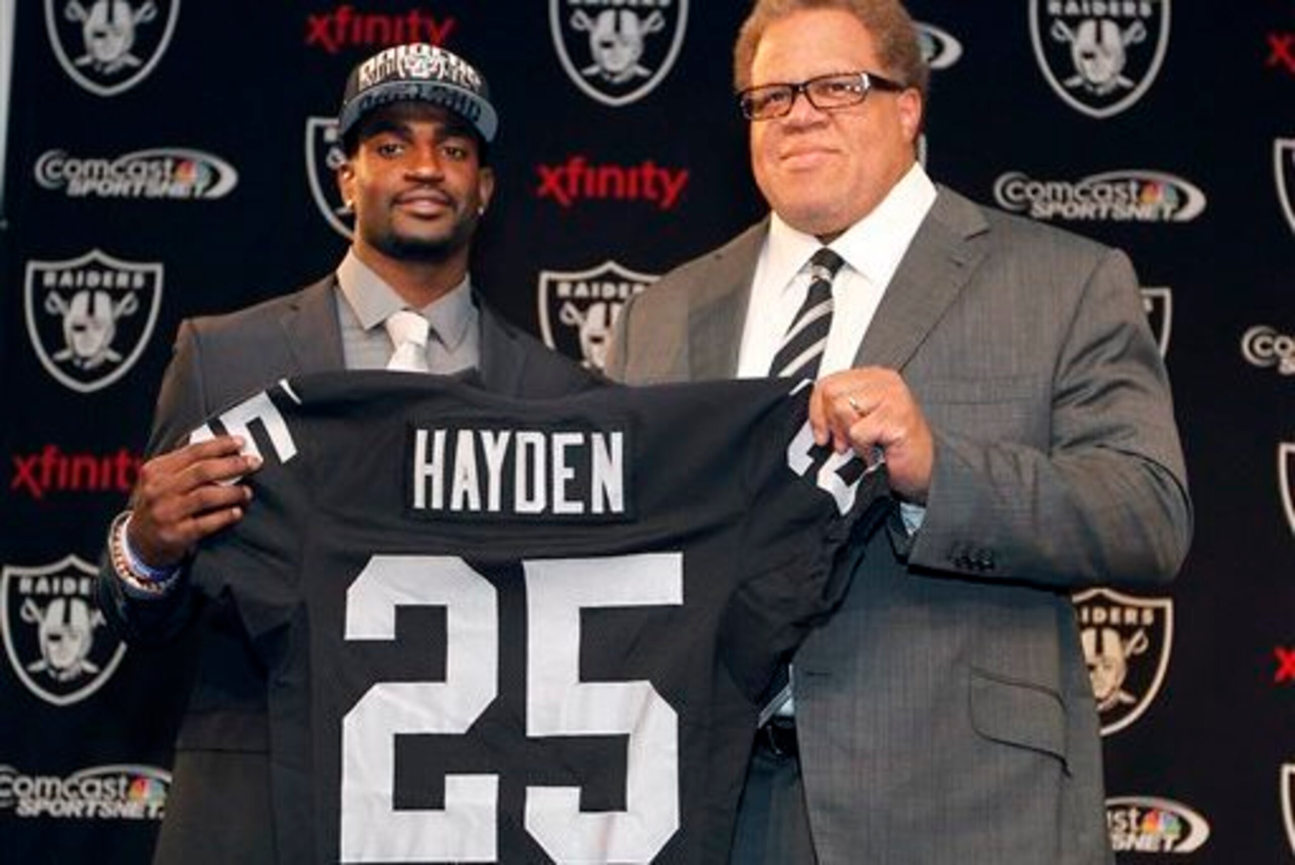 Cornerback D.J. Hayden on draft day in 2013