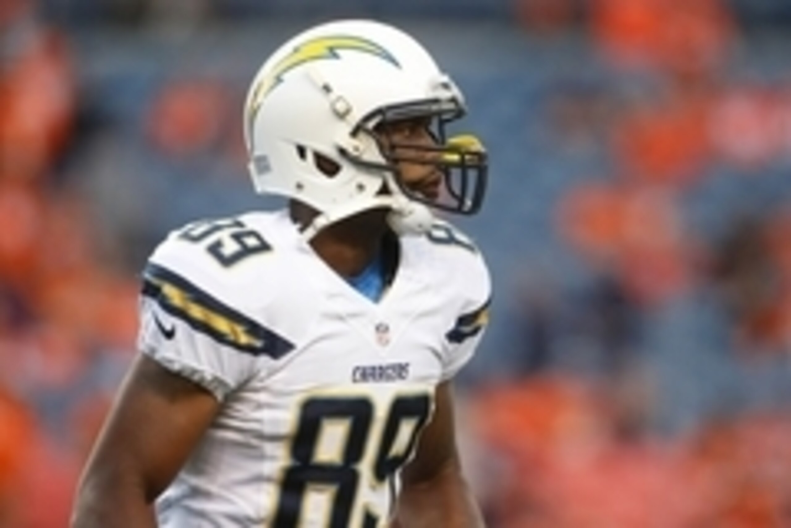 Oct 23, 2014; Denver, CO, USA; San Diego Chargers tight end Ladarius Green (89) before the game against  the Denver Broncos  at Sports Authority Field at Mile High. Mandatory Credit: Chris Humphreys-USA TODAY Sports
