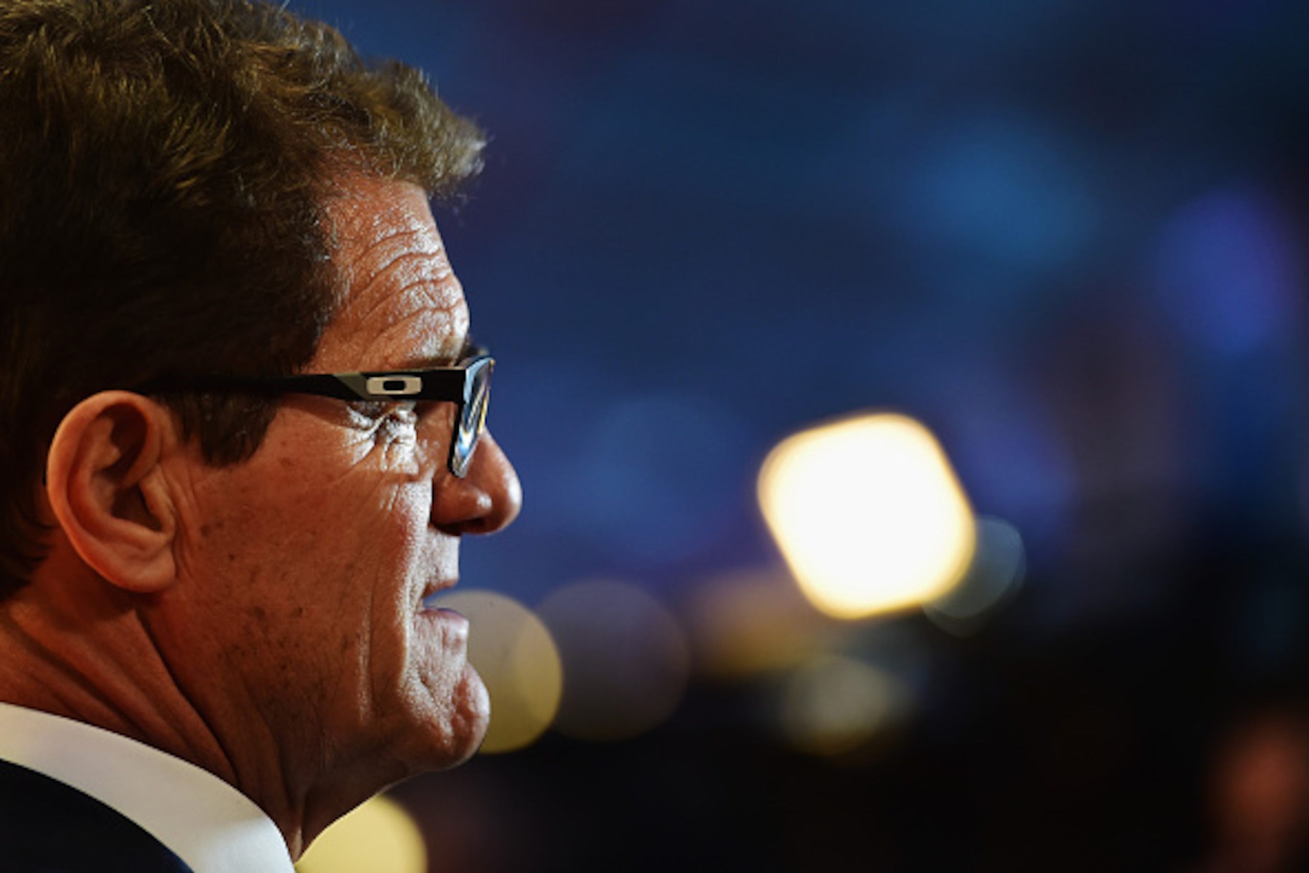SHANGHAI, CHINA - APRIL 15:  Laureus World Sports Ambassador Fabio Capello speaks to the media at the 2015 Laureus World Sports Awards at Shanghai Grand Theatre on April 15, 2015 in Shanghai, China.  (Photo by Jamie McDonald/Getty Images for Laureus)