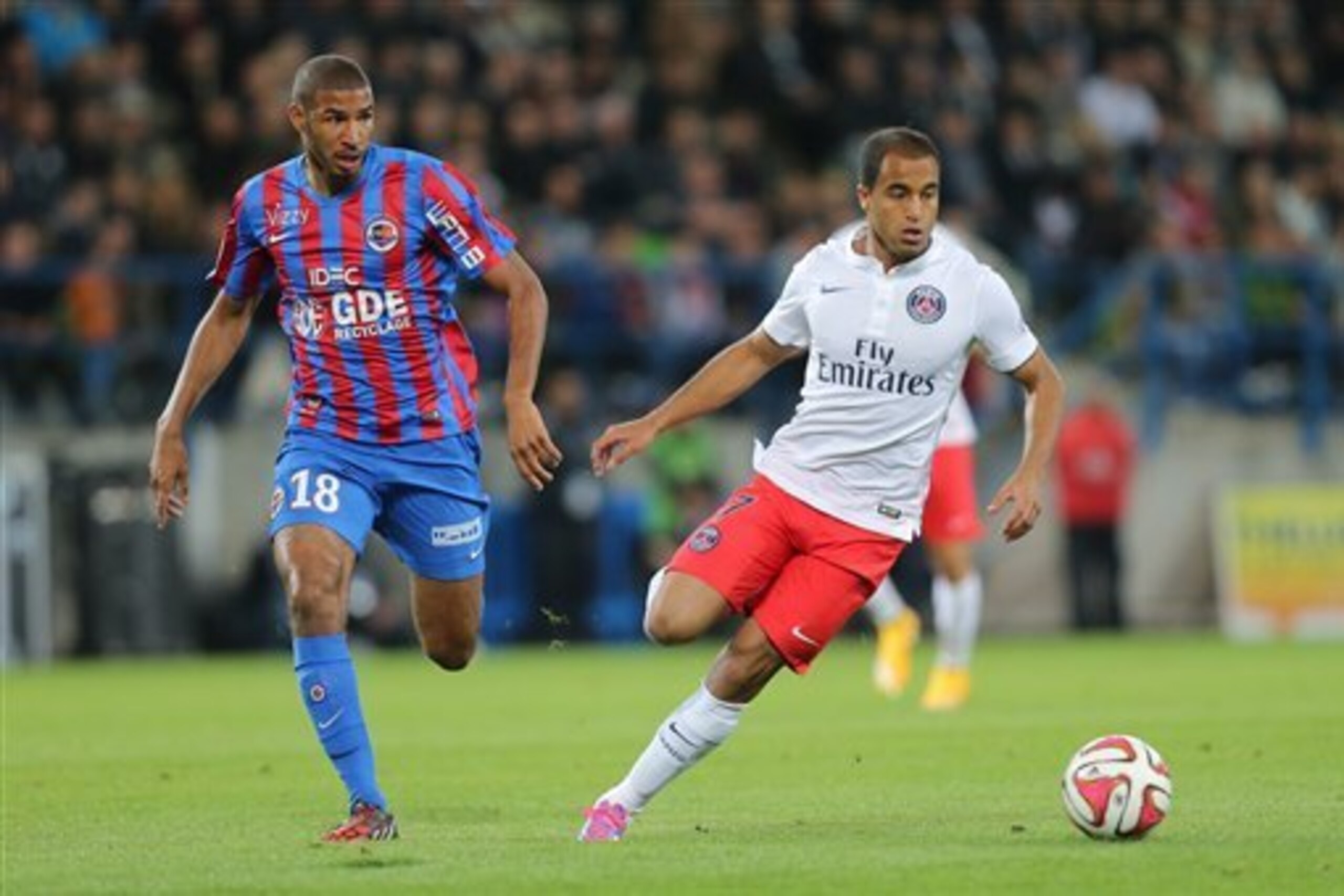 Lucas scored a superb solo goal against Caen. Lucas scored a superb solo goal against Caen.