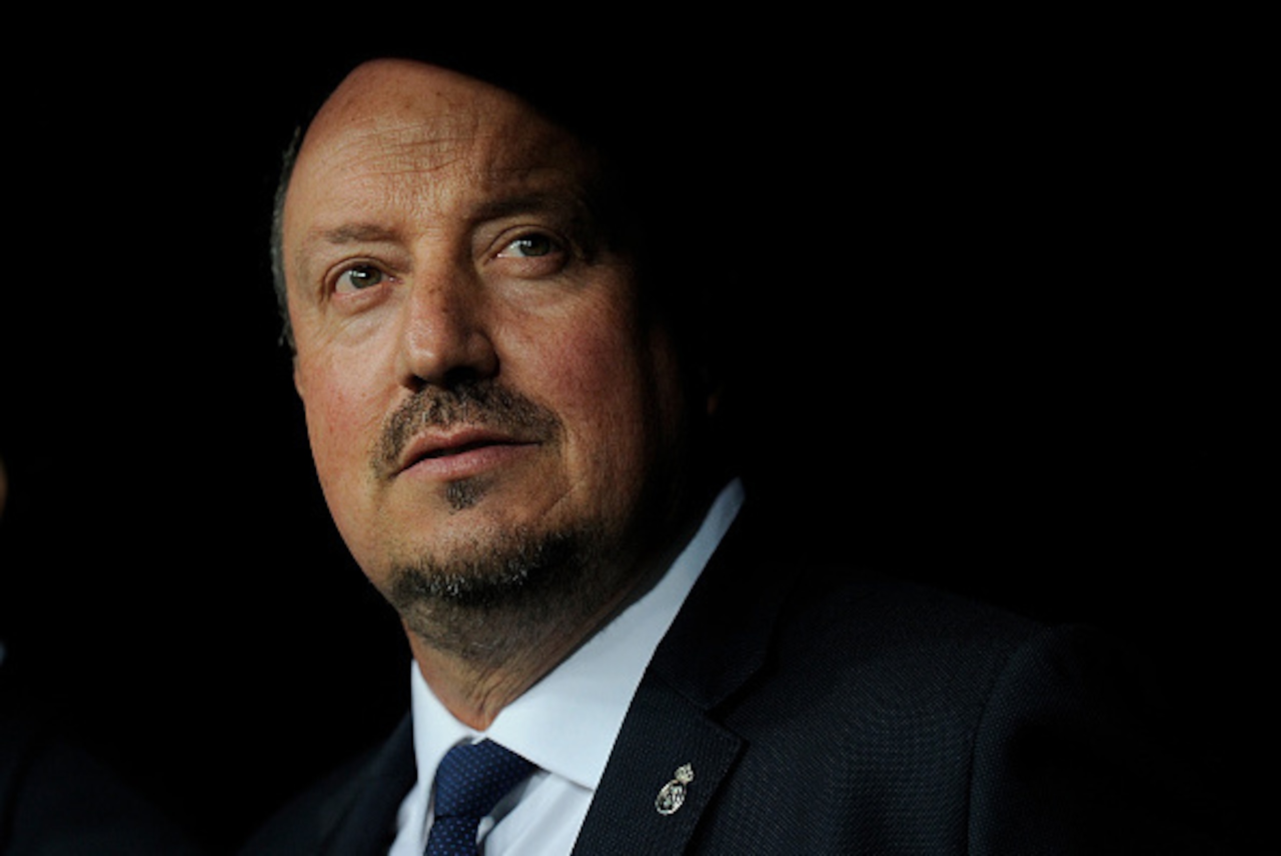 MADRID, SPAIN - SEPTEMBER 15:  Head coach Rafa Benitez of Real Madrid looks on during the UEFA Champions League Group A match between Real Madrid and Shakhtar Donetsk at estadio Santiago Bernabeu on September 15, 2015 in Madrid, Spain.  (Photo by Denis Do