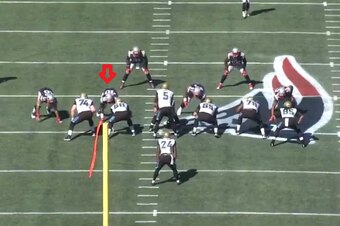 The New England Patriots' Malcom Brown lines up against the Jacksonville Jaguars.