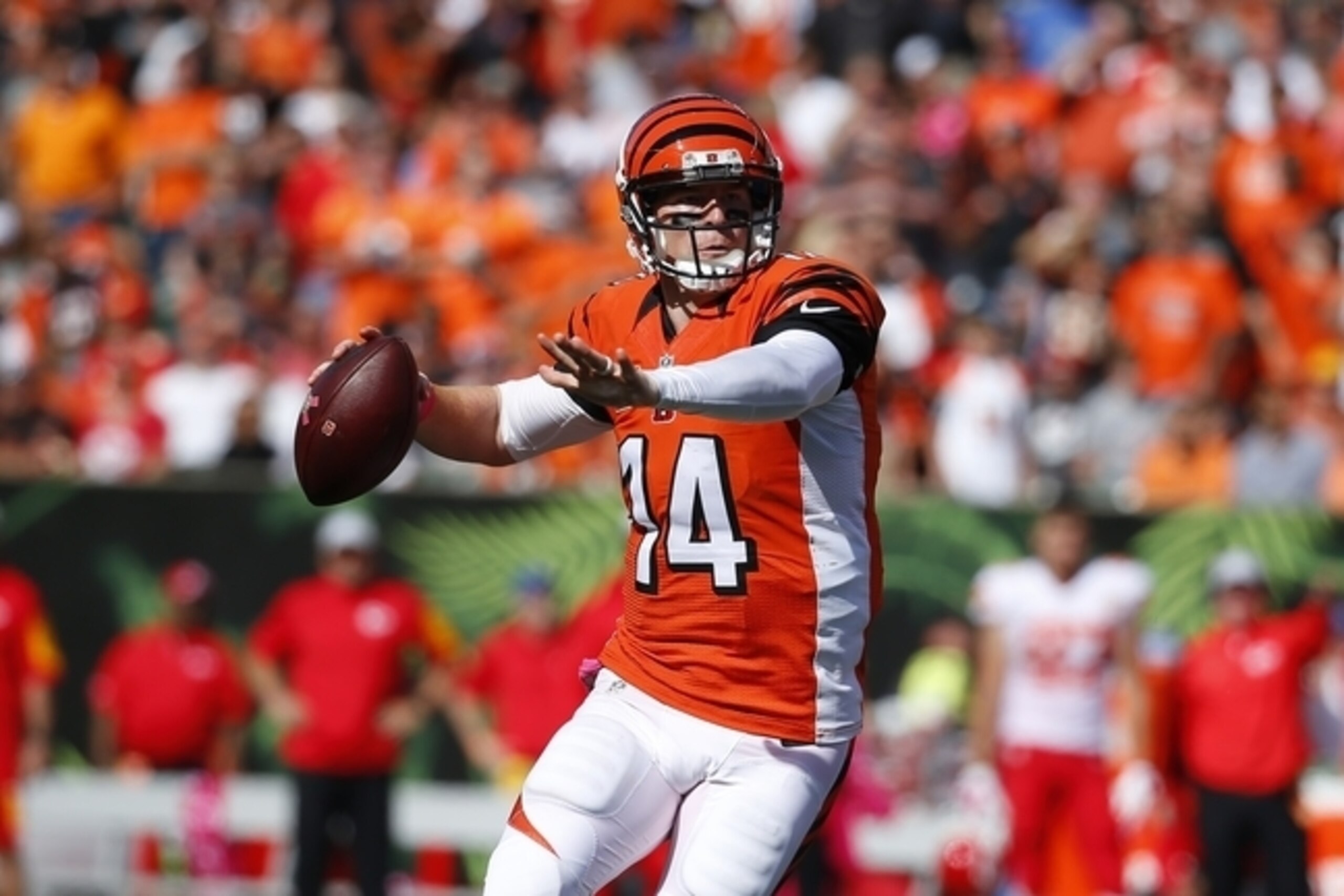 Andy Dalton won't be able to do it on his own against an elite pass rush. Andy Dalton won't be able to do it on his own against an elite pass rush.