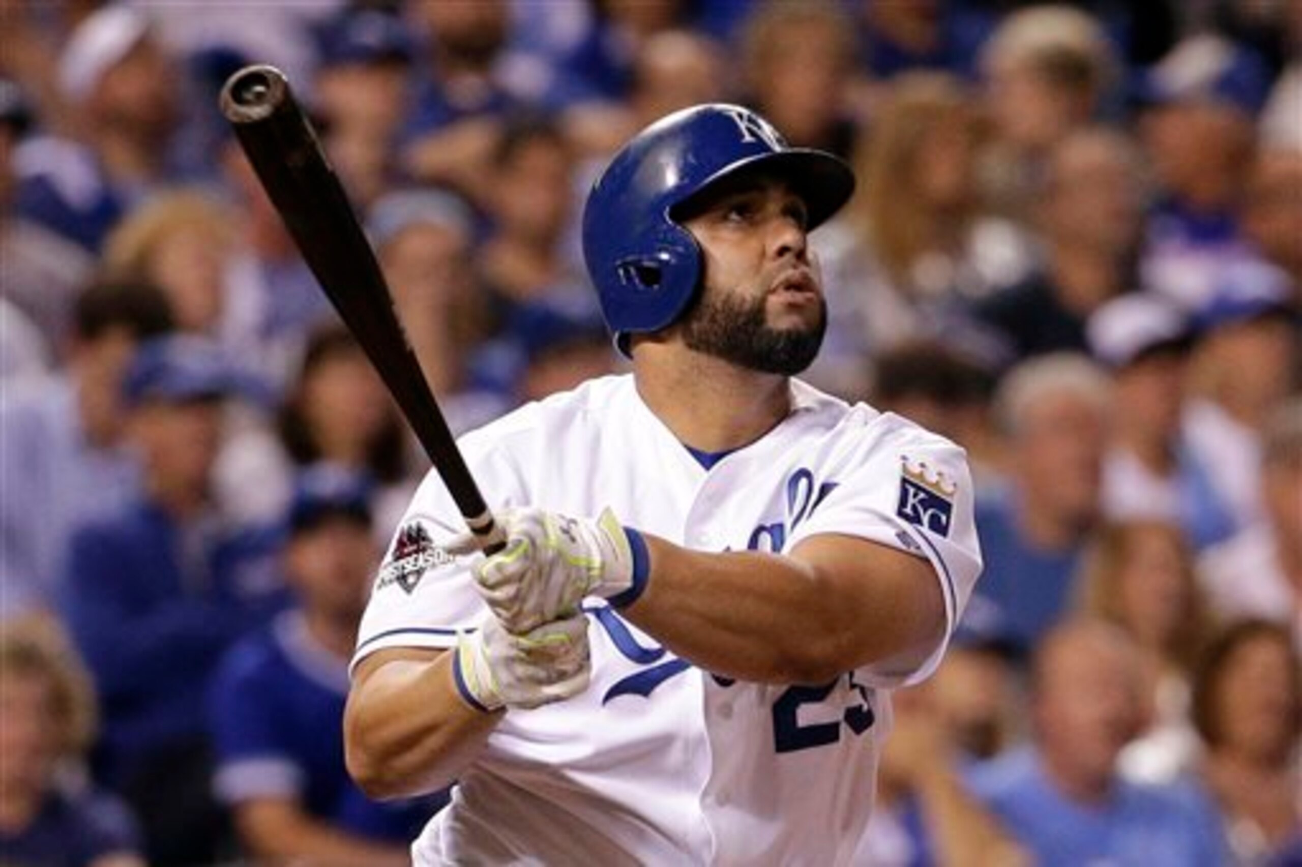 DH Kendrys Morales blasted a pair of home runs in Game 1. DH Kendrys Morales blasted a pair of home runs in Game 1.