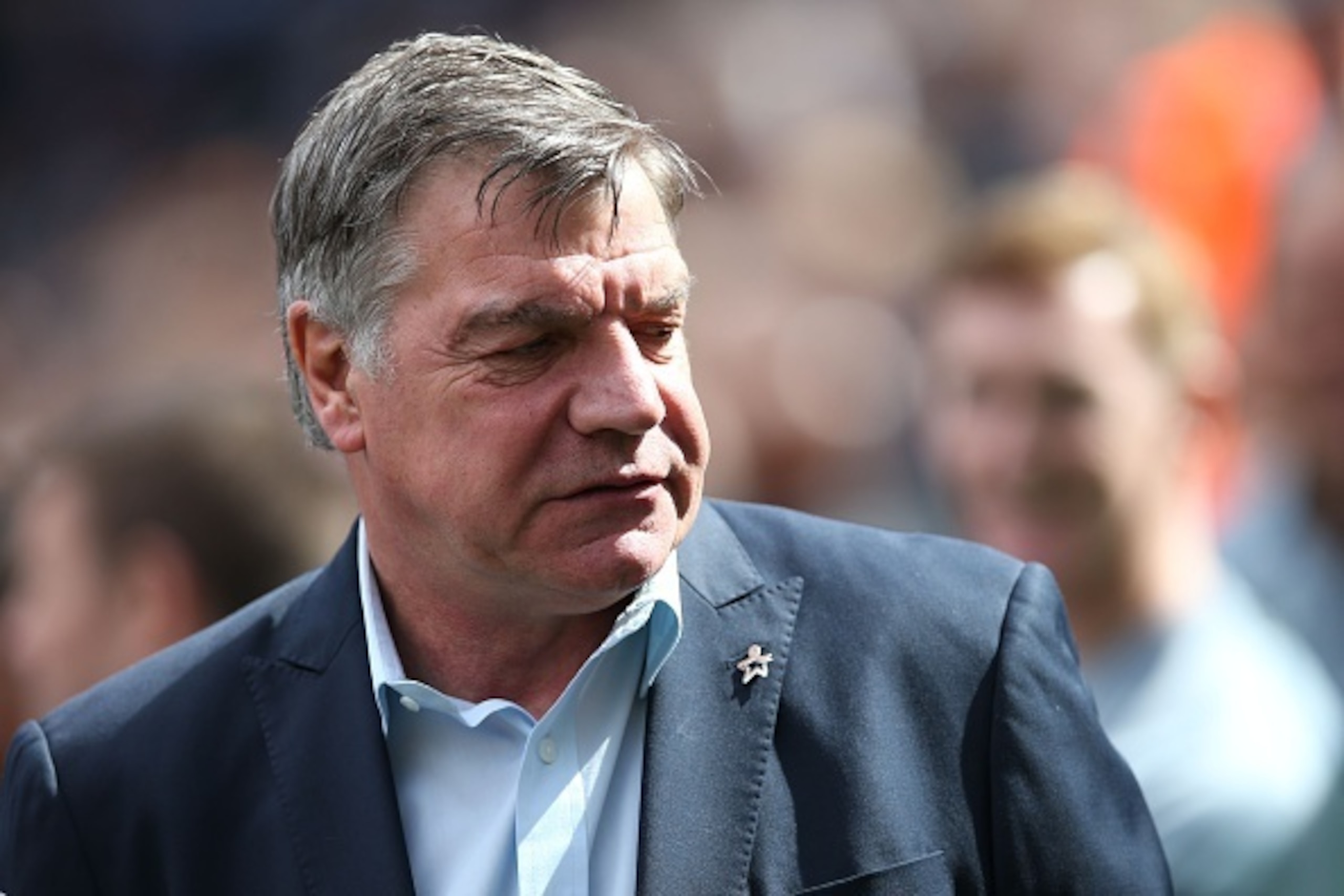 West Ham United's English manager Sam Allardyce looks on ahead of the English Premier League football match between Newcastle United and West Ham United at St James Park, Newcastle-Upon-Tyne, north east England on May 24, 2015. Allardyce's contract will n