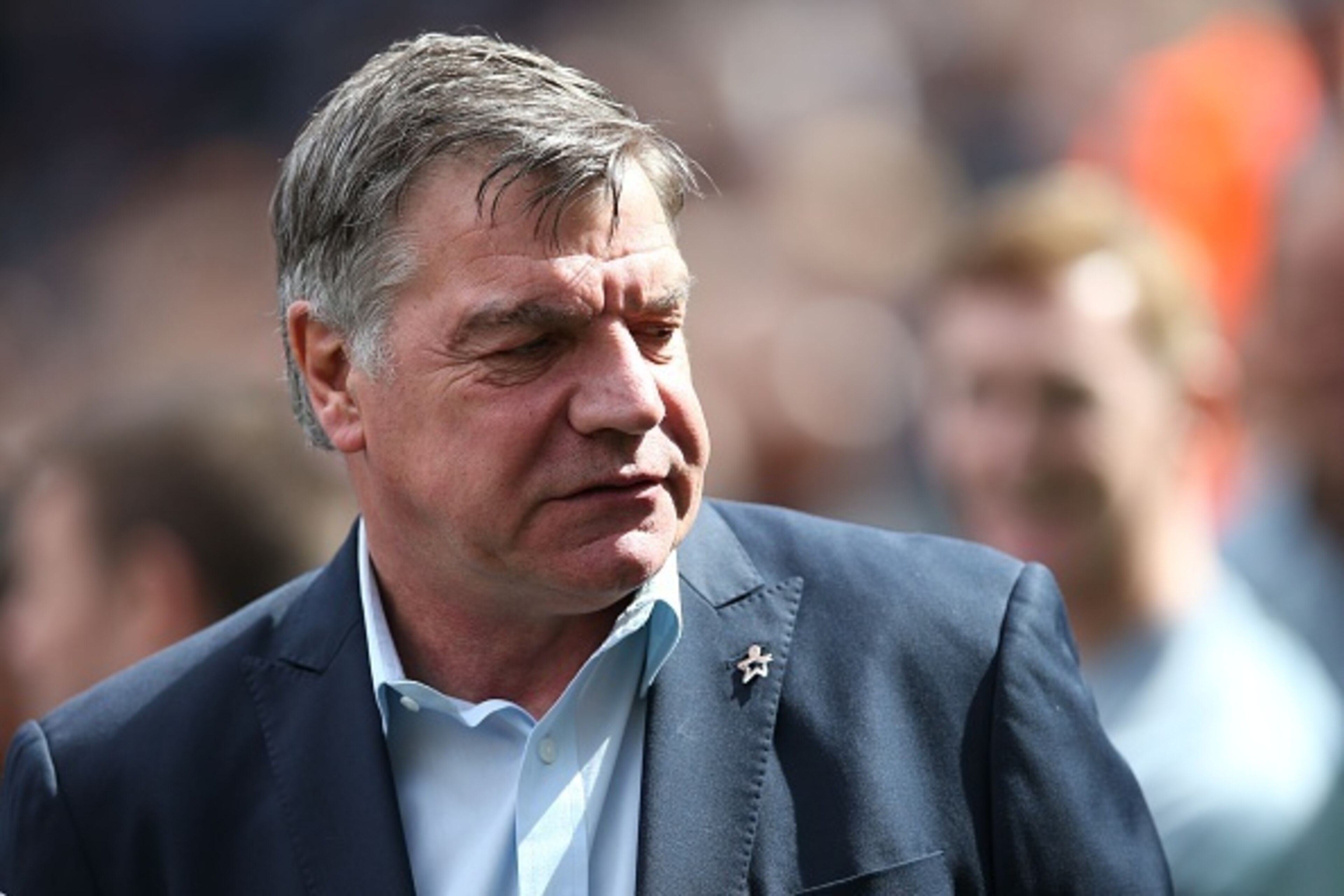 West Ham United's English manager Sam Allardyce looks on ahead of the English Premier League football match between Newcastle United and West Ham United at St James Park, Newcastle-Upon-Tyne, north east England on May 24, 2015. Allardyce's contract will n