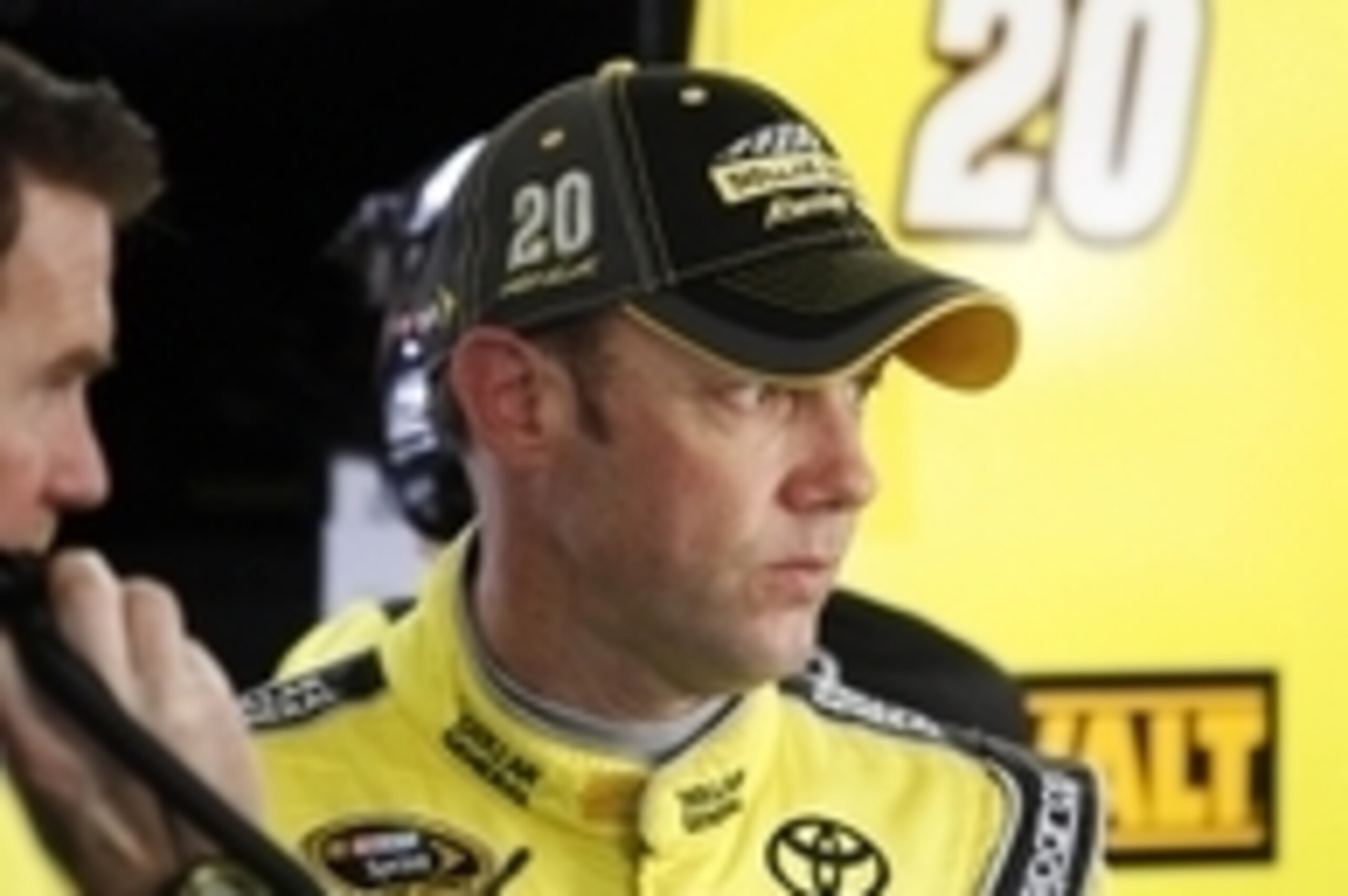 Oct 8, 2015; Concord, NC, USA; Sprint Cup Series driver Matt Kenseth (20) during practice for the Bank of America 500 at Charlotte Motor Speedway. Mandatory Credit: Peter Casey-USA TODAY Sports