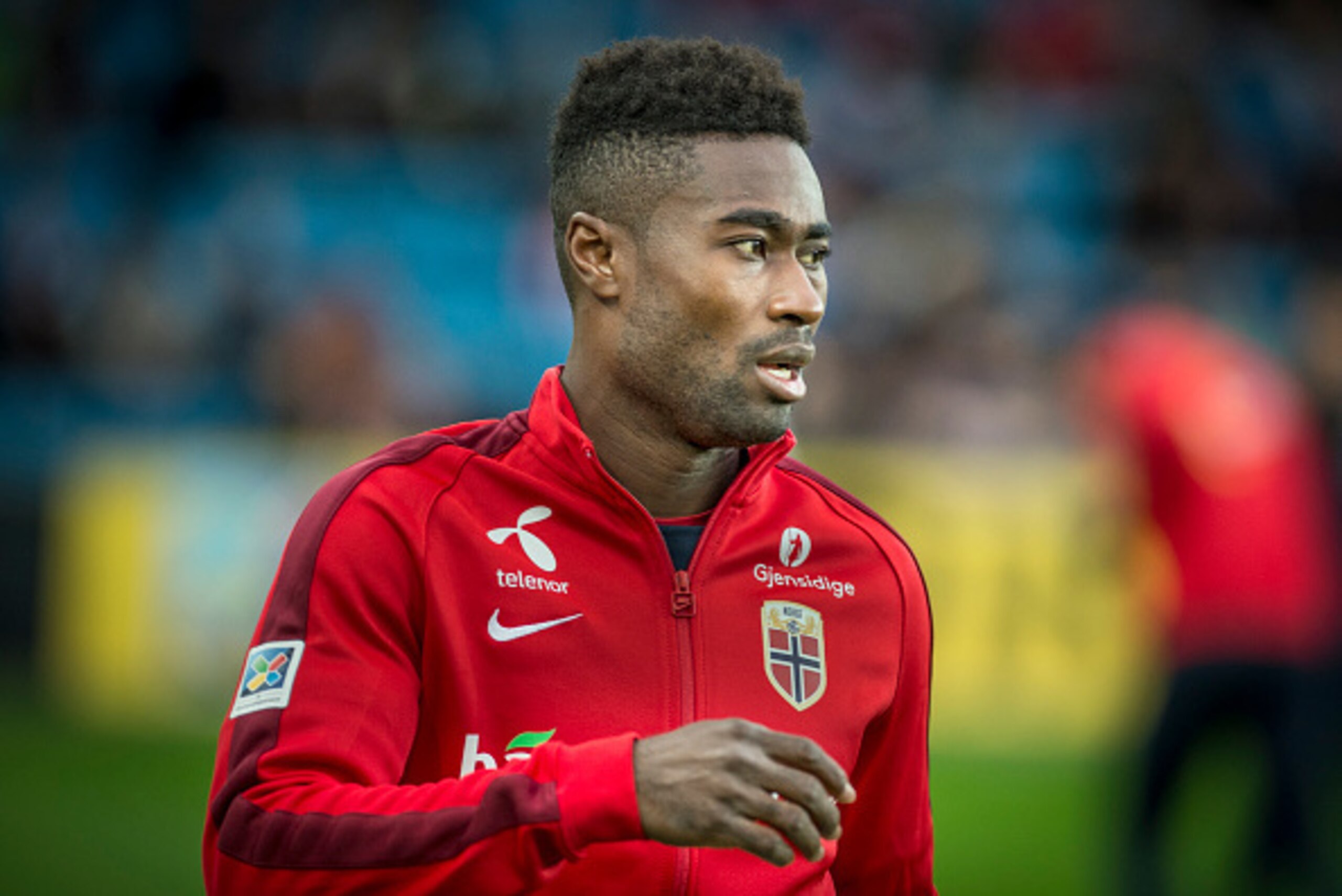 OSLO, NORWAY - OCTOBER 10:  Alexander Tettey  of Norway  during heating before the EURO 2016 Qualifier between Norway and Malta at  the Ullevaal Stadion on October 10, 2015 in Oslo, Norway.  (Photo by Trond Tandberg/Getty Images)