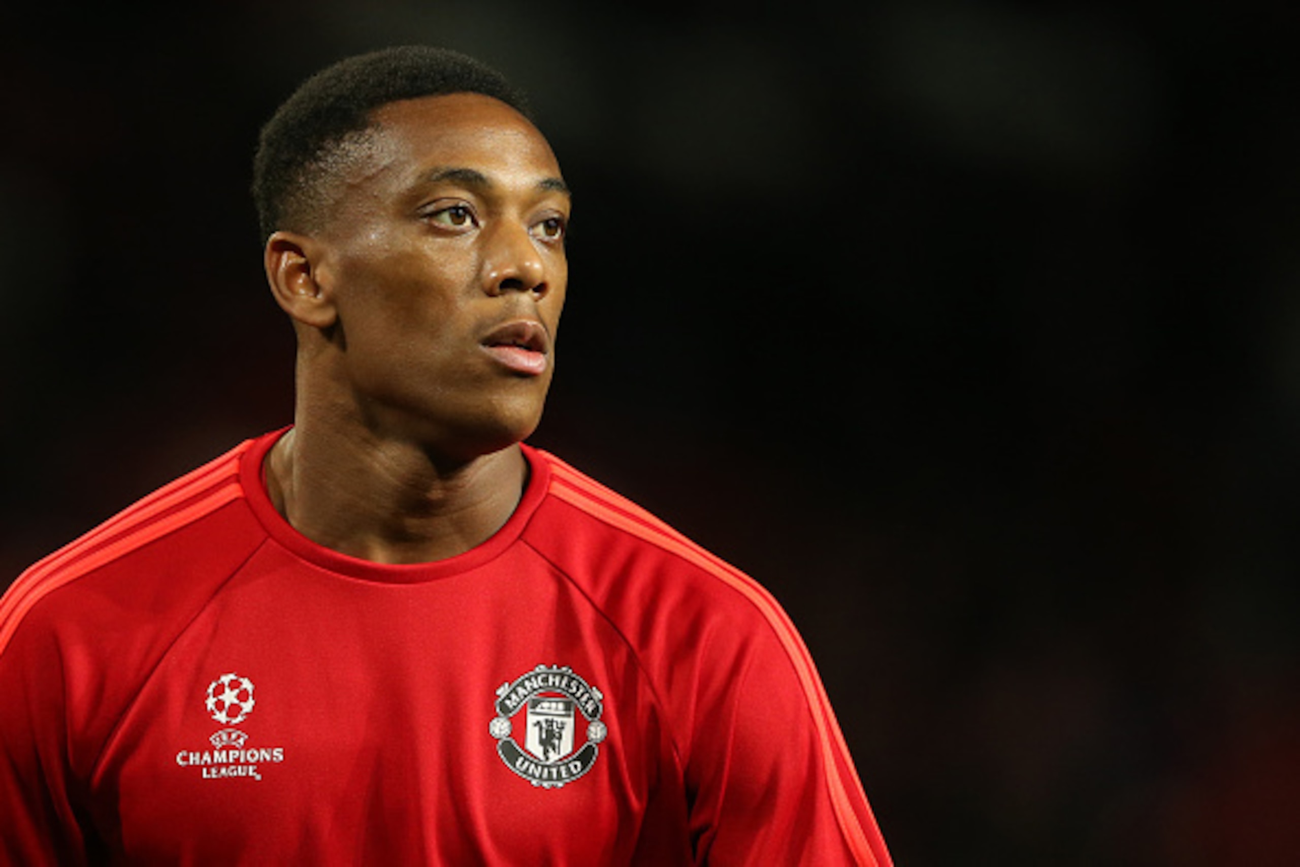 MANCHESTER, ENGLAND - SEPTEMBER 30: Anthony Martial of Manchester United during the UEFA Champions League match between Manchester United and Wolfsburg at Old Trafford on September 30, 2015 in Manchester, United Kingdom. (Photo by Matthew Ashton - AMA/Get
