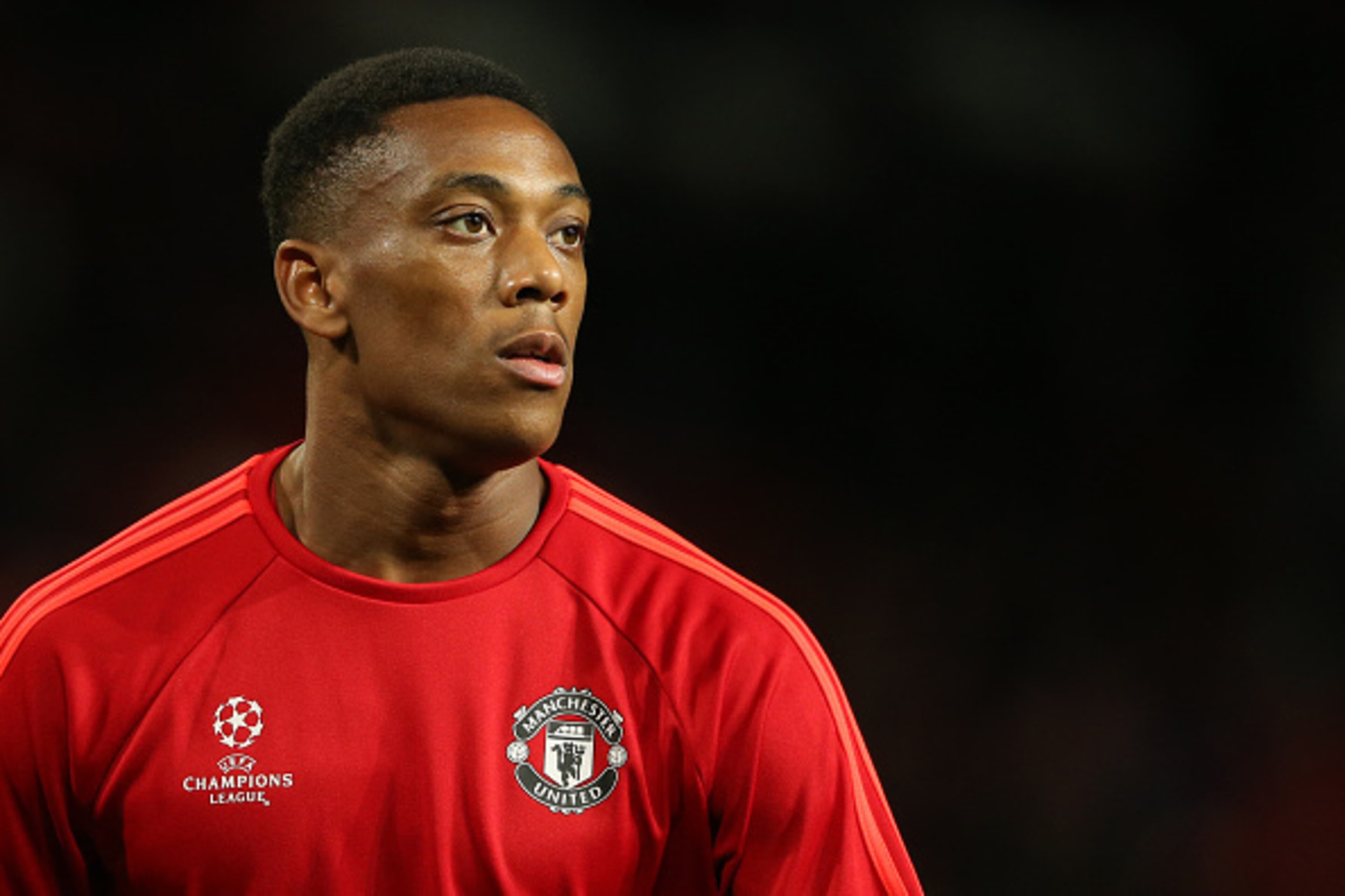 MANCHESTER, ENGLAND - SEPTEMBER 30: Anthony Martial of Manchester United during the UEFA Champions League match between Manchester United and Wolfsburg at Old Trafford on September 30, 2015 in Manchester, United Kingdom. (Photo by Matthew Ashton - AMA/Get MANCHESTER, ENGLAND - SEPTEMBER 30: Anthony Martial of Manchester United during the UEFA Champions League match between Manchester United and Wolfsburg at Old Trafford on September 30, 2015 in Manchester, United Kingdom. (Photo by Matthew Ashton - AMA/Get