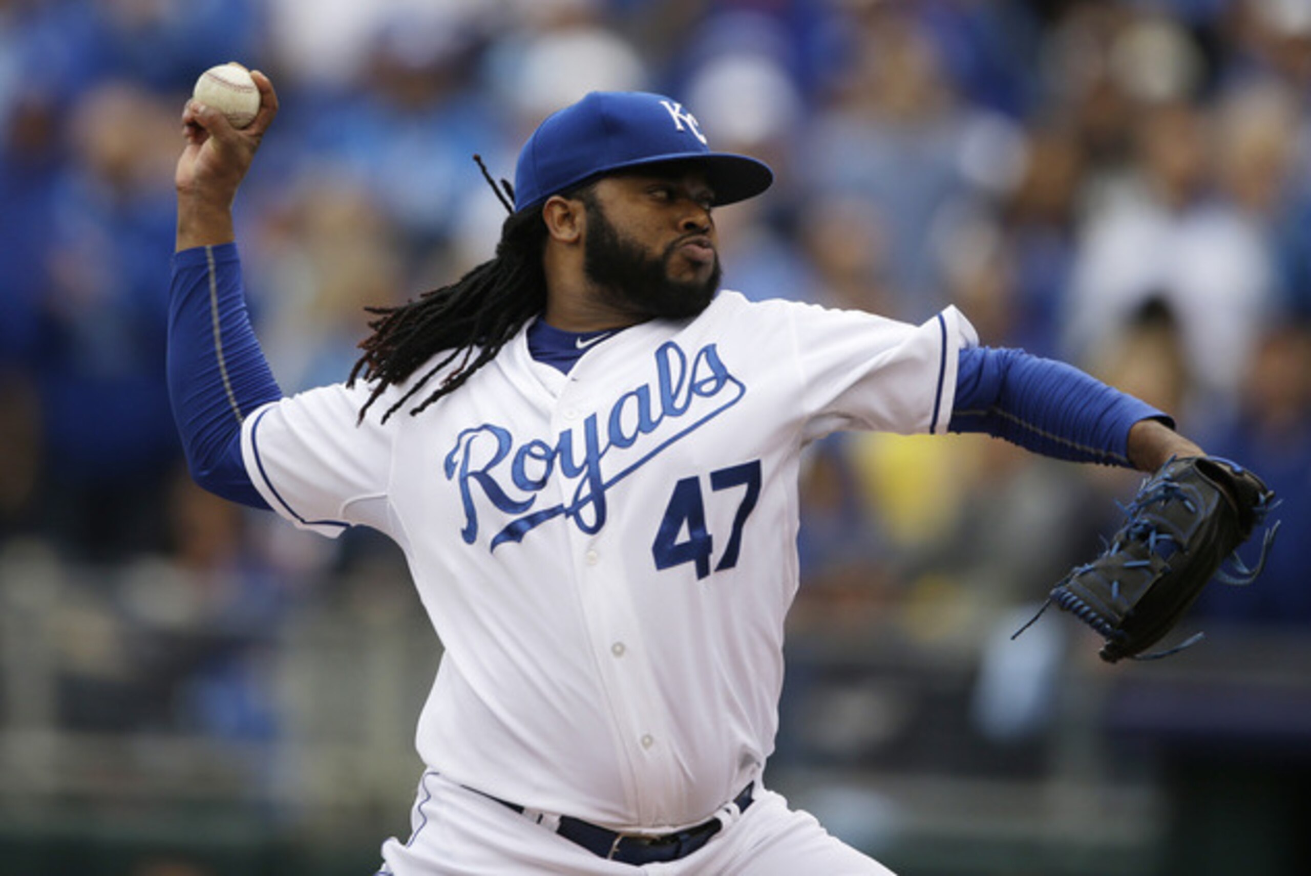 Cueto's ERA for Kansas City is more than two runs higher than his ERA was for Cincinnati.