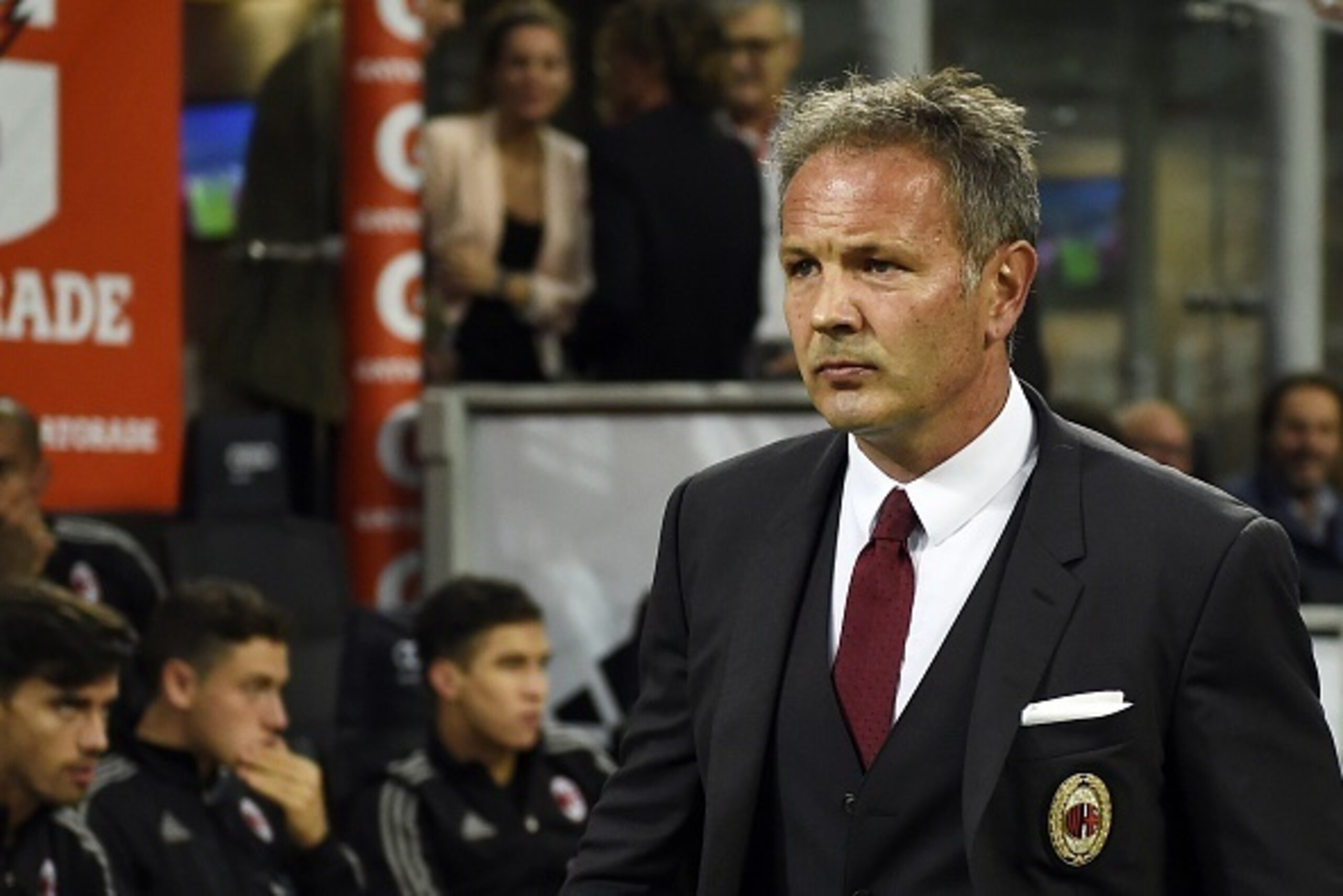 AC Milan's Serbian coach Sinisa Mihajlovic looks on before the Italian Serie A football match between AC Milan and Naples on October 4, 2015 at the San Siro Stadium in Milan. Naples won 4-0. AFP PHOTO / OLIVIER MORIN (Photo credit should read OLIVI AC Milan's Serbian coach Sinisa Mihajlovic looks on before the Italian Serie A football match between AC Milan and Naples on October 4, 2015 at the San Siro Stadium in Milan. Naples won 4-0. AFP PHOTO / OLIVIER MORIN (Photo credit should read OLIVI