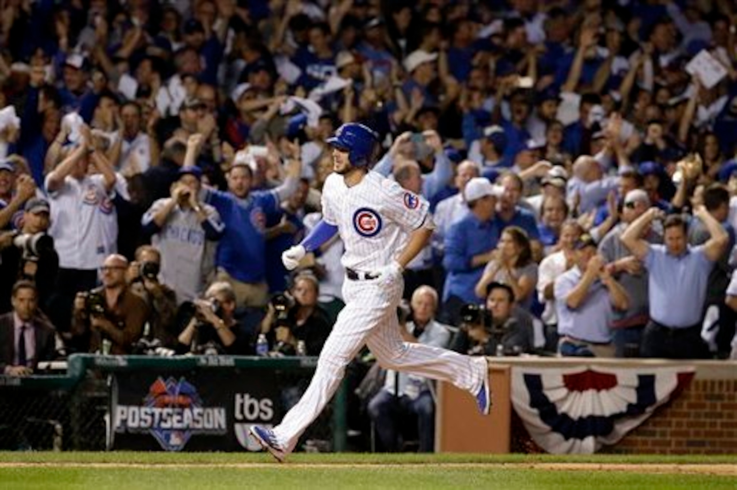 Kris Bryant hit one of Chicago's six home runs Monday.
