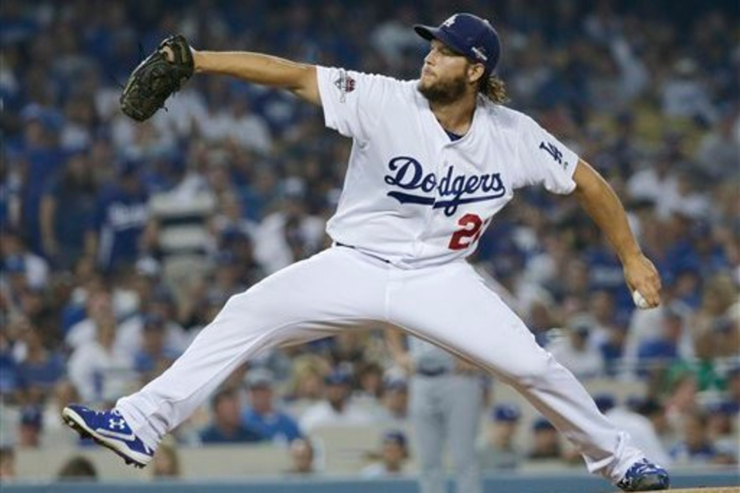 Clayton Kershaw allowed three runs in 6.2 innings in his Game 1 start Friday.