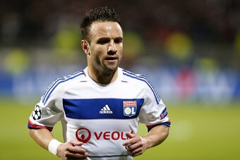 LYON, FRANCE - SEPTEMBER 29: Mathieu Valbuena of Lyon looks on during the UEFA Champions league match between Olympique Lyonnais (OL) and Valencia CF at Stade de Gerland on September 29, 2015 in Lyon, France. (Photo by Jean Catuffe/Getty Images)