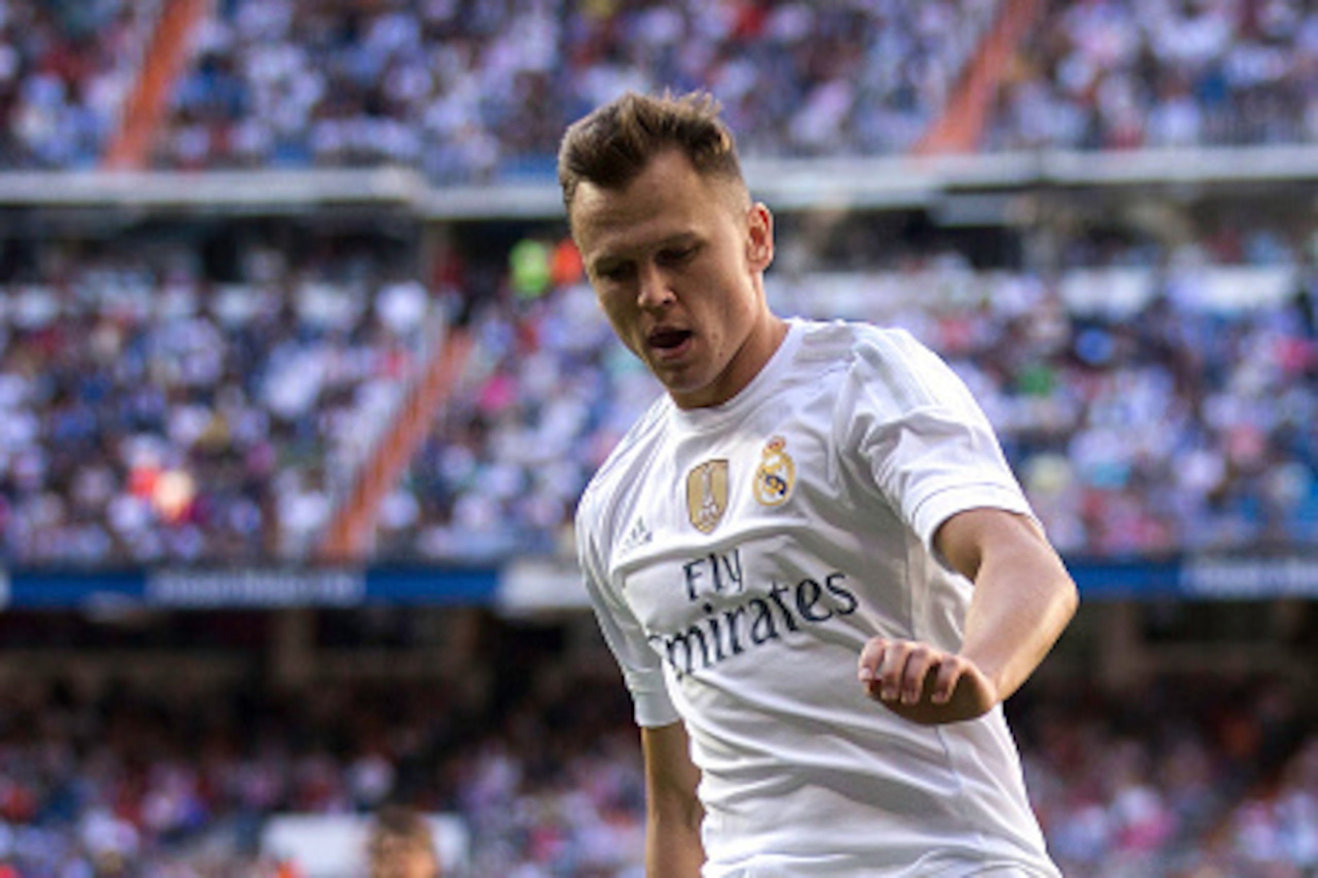 MADRID, SPAIN - SEPTEMBER 19: Denis Cheryshev of Real Madrid CF controls the ball during the La Liga match between Real Madrid CF and Granada CF at Estadio Santiago Bernabeu on September 19, 2015 in Madrid, Spain. (Photo by Gonzalo Arroyo Moreno/Getty I MADRID, SPAIN - SEPTEMBER 19: Denis Cheryshev of Real Madrid CF controls the ball during the La Liga match between Real Madrid CF and Granada CF at Estadio Santiago Bernabeu on September 19, 2015 in Madrid, Spain. (Photo by Gonzalo Arroyo Moreno/Getty I