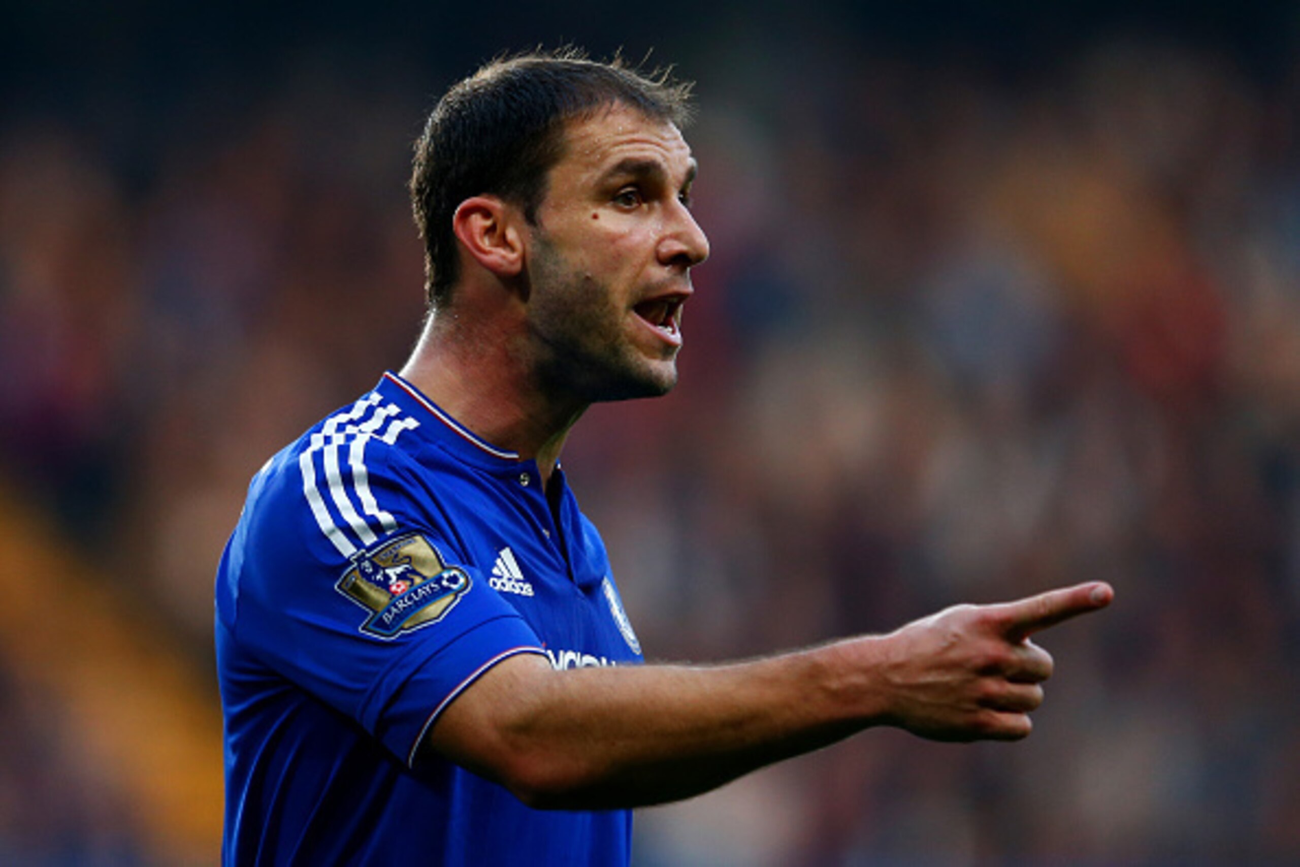 LONDON, ENGLAND - OCTOBER 03:  Branislav Ivanovic of Chelsea reacts during the Barclays Premier League match between Chelsea and Southampton at Stamford Bridge on October 3, 2015 in London, United Kingdom.  (Photo by Julian Finney/Getty Images)
