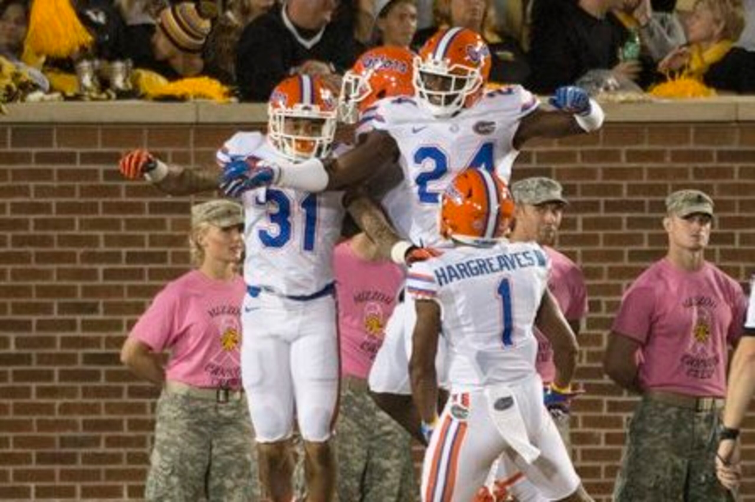 Florida's defensive backs Florida's defensive backs